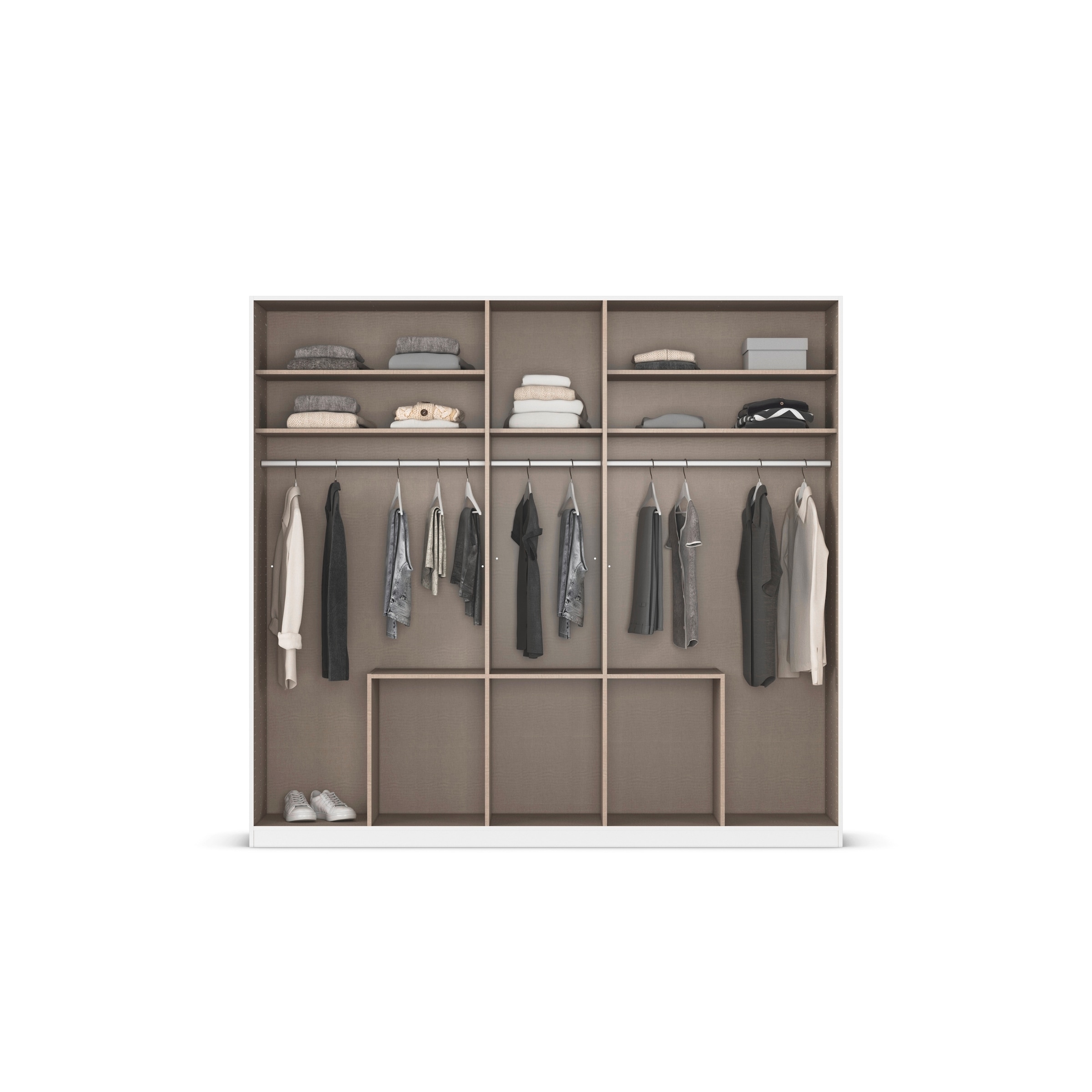 rauch Drehtürenschrank »Kleiderschrank Kleiderschränke Schrank Garderobe AGORDO mit Glasfront«, mit Außenschubkästen, in 6 Breiten und 2 Höhen MADE IN GERMANY