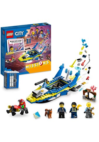 Konstruktionsspielsteine »Detektivmissionen der Wasserpolizei (60355), LEGO® City«,...