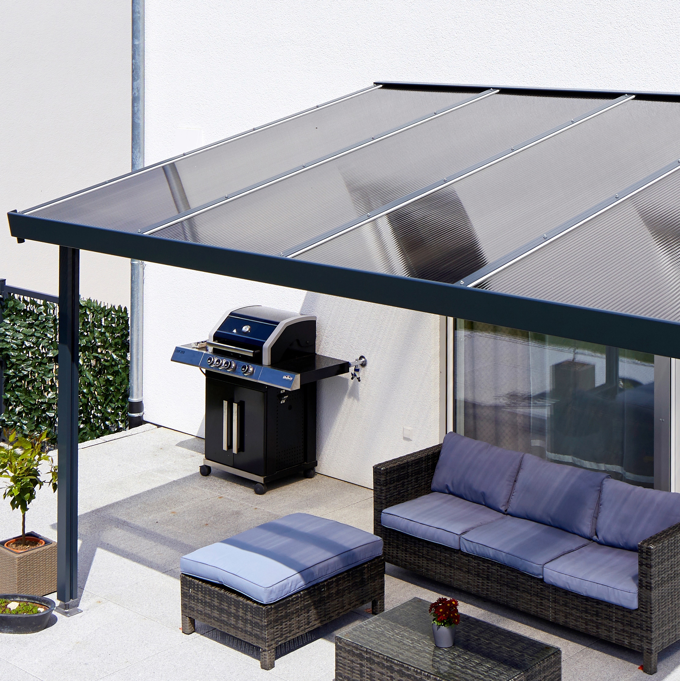 GUTTA Terrassendach »Premium«, BxT: 813x306 cm, Dach Polycarbonat bronce