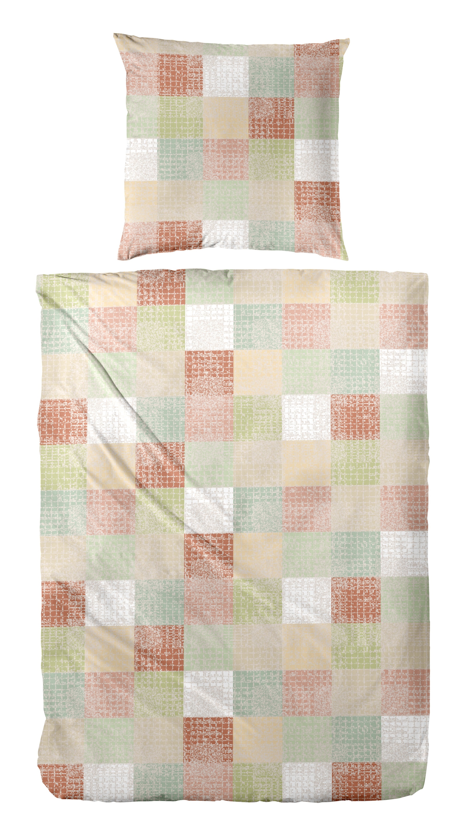 Primera Bettwäsche »Biber-Bettwäsche Pixelgrid« 2 Stk. tlg. mit klassischer günstig online kaufen