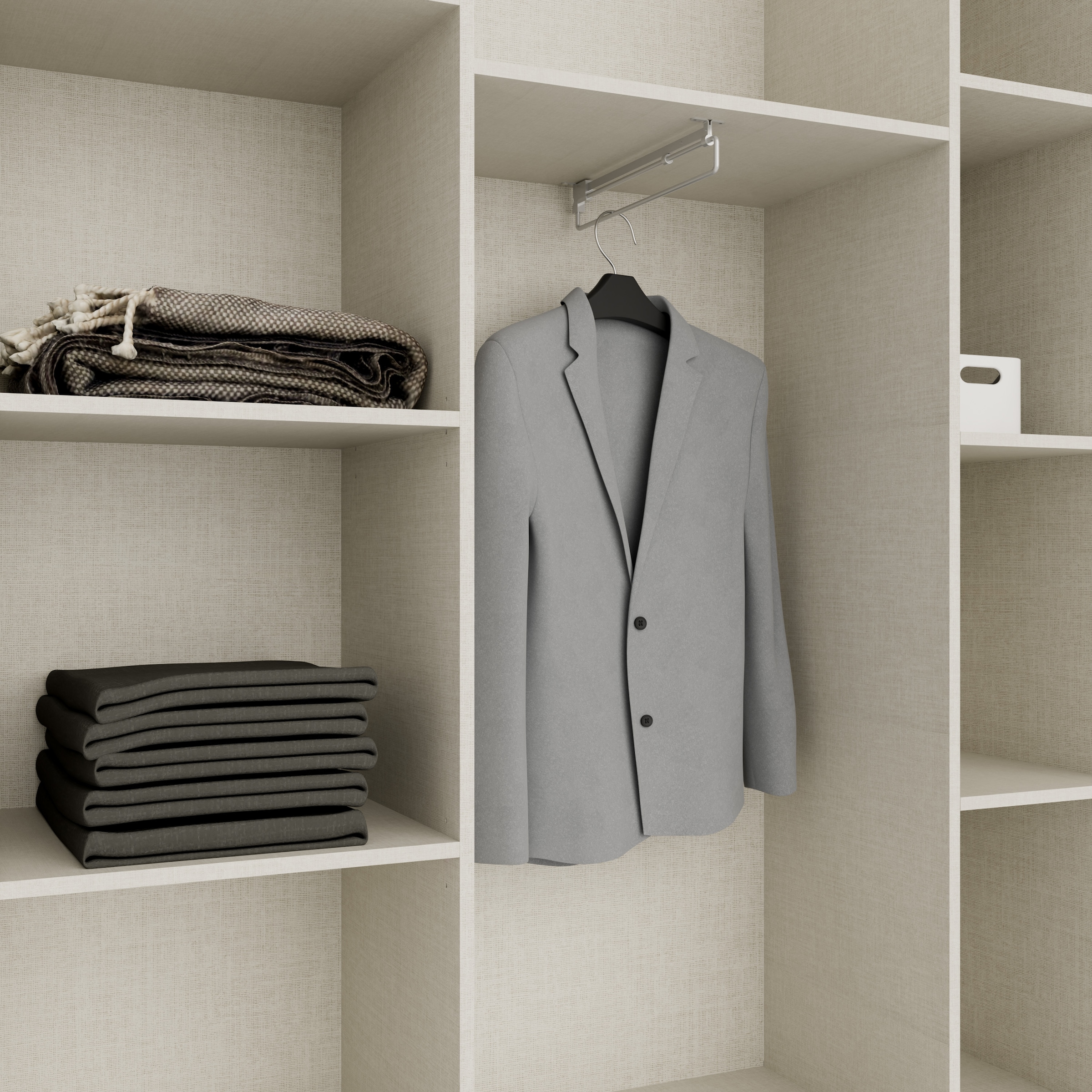 FORTE Drehtürenschrank B/H/T 133,2/210,5/42 cm, stehende Montage