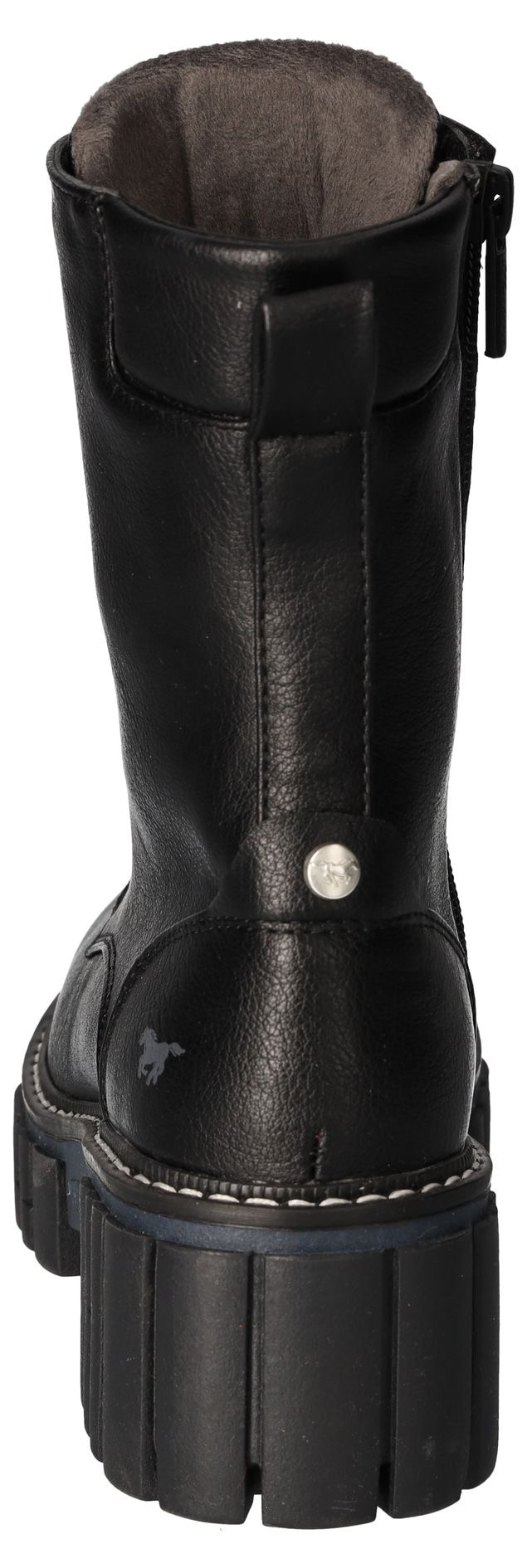 Mustang Shoes Schnürboots, Blockabsatz, Schnürstiefelette mit käftiger Profilsohle