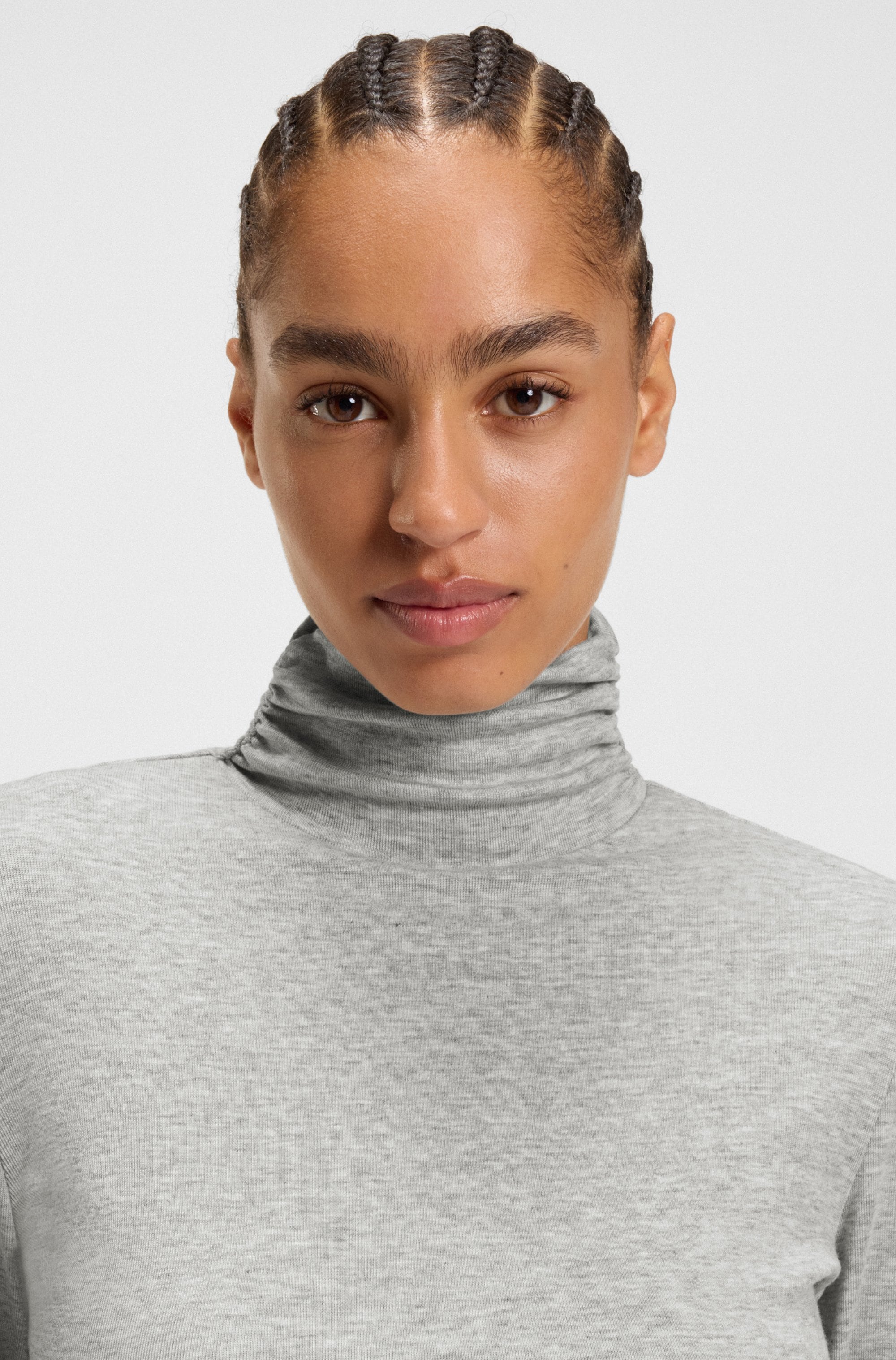 BOSS ORANGE Rollkragenshirt »Eliana Premium Damenmode«, mit Turtle Neck, Slim Fit