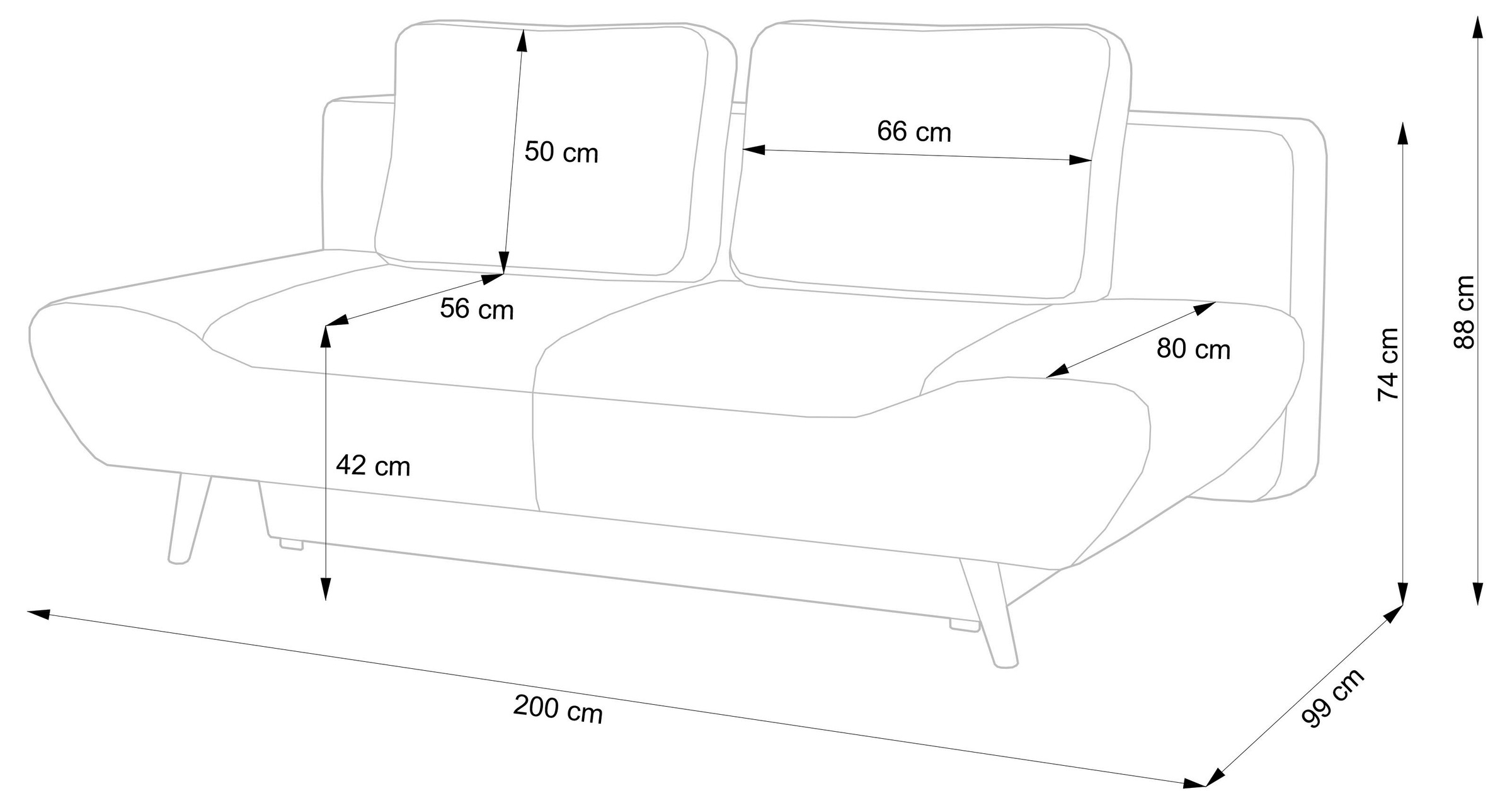 andas Schlafsofa »Segmon«, einfach in ein bequemes Bett umwandeln, inklusive Bettkasten