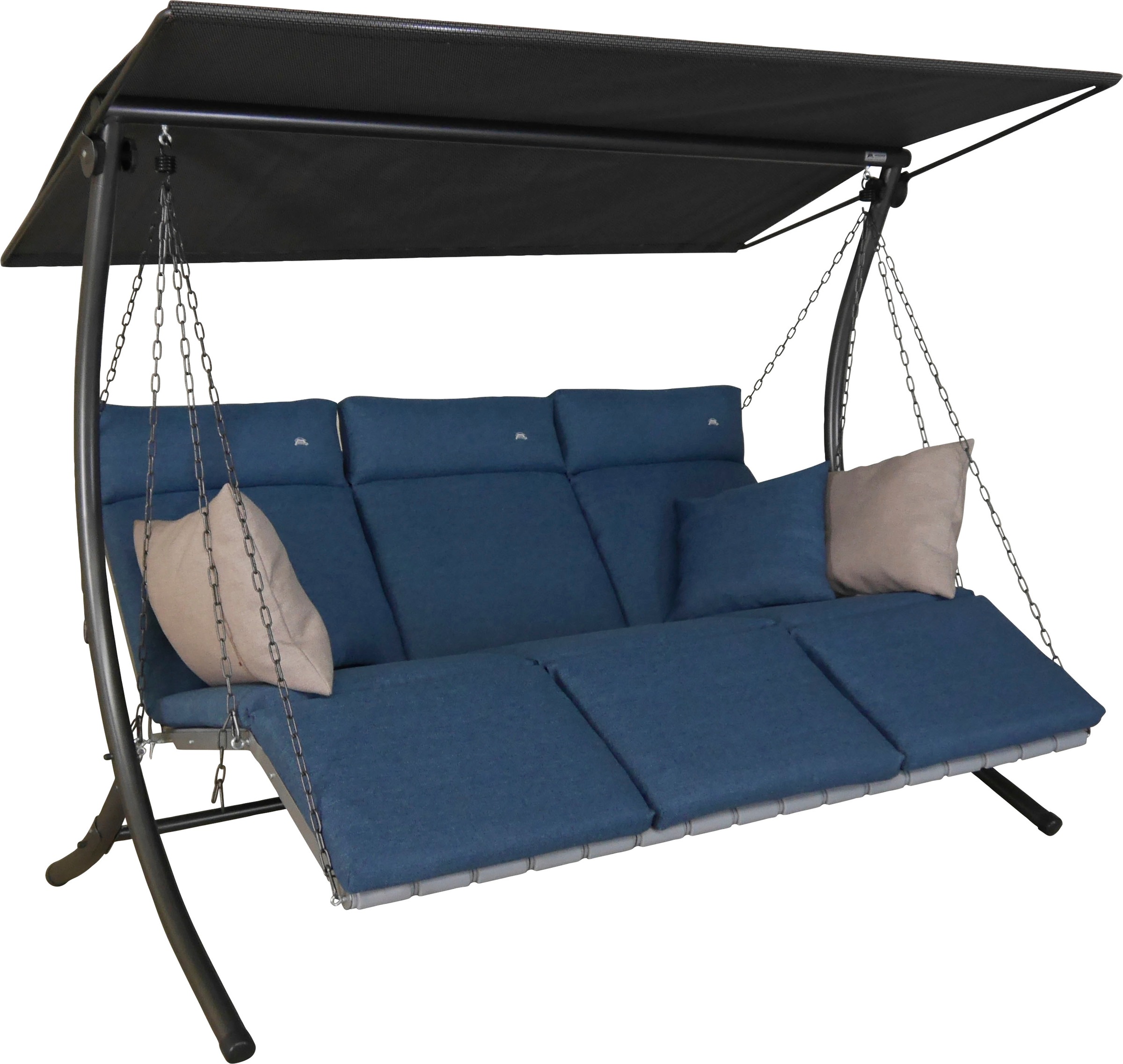 Angerer Freizeitmöbel Hollywoodschaukel »Luxus Smart denim«, BxTxH: 210x145x160 cm