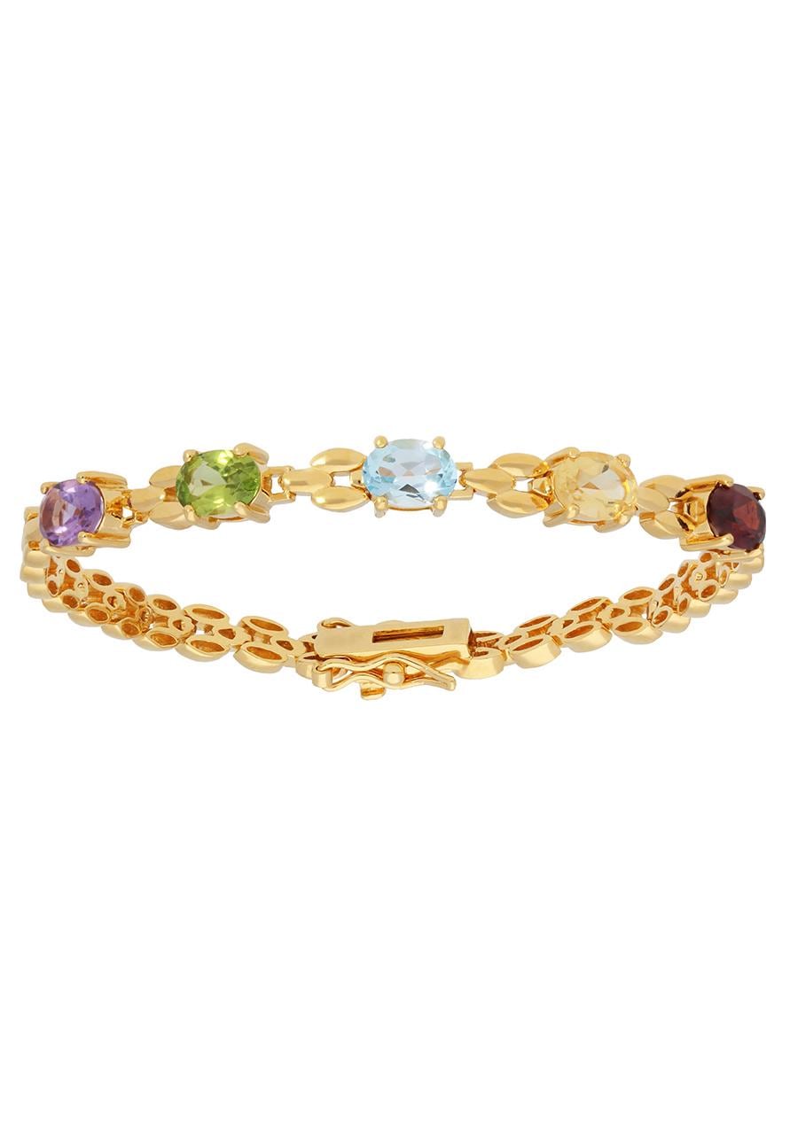 Firetti Armband »Schmuck Geschenk, mehrfarbig, vergoldet, glänzend«, mit  Amethyst, Peridot, Blautopas, Citrin, Granat online kaufen