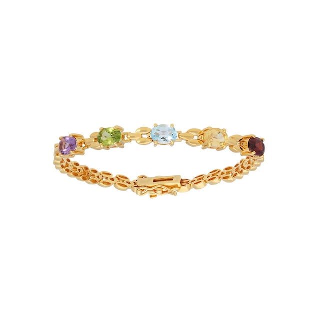 Firetti Armband »Schmuck Geschenk, mehrfarbig, vergoldet, glänzend«, mit  Amethyst, Peridot, Blautopas, Citrin, Granat online kaufen