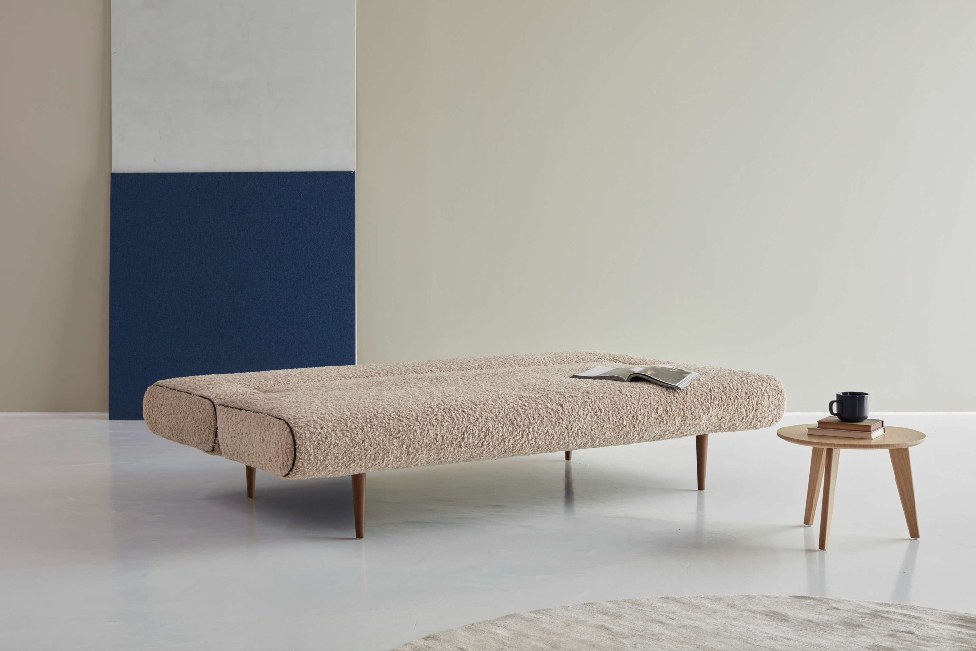 INNOVATION LIVING ™ Schlafsofa »Unfurl Bettsofa, Klappsofa, Gästebett, Couch, Schlaffunktion«, 3-stufig klappbar, Teddy Stoff, bequem, als Dauerschläfer geeignet