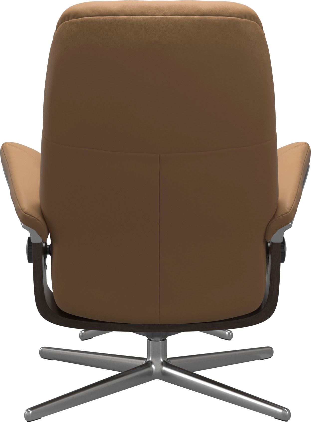 Stressless® Relaxsessel »Consul«, (Set, Relaxsessel mit Hocker), mit Hocker, mit Cross Base, Größe S, M & L, Holzakzent Wenge