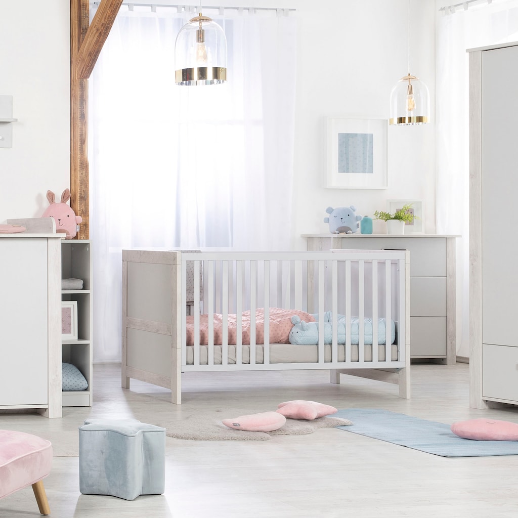 roba® Babymöbel-Set »Mila«, (Spar-Set, 2 St., Kinderbett, Wickelkommode)