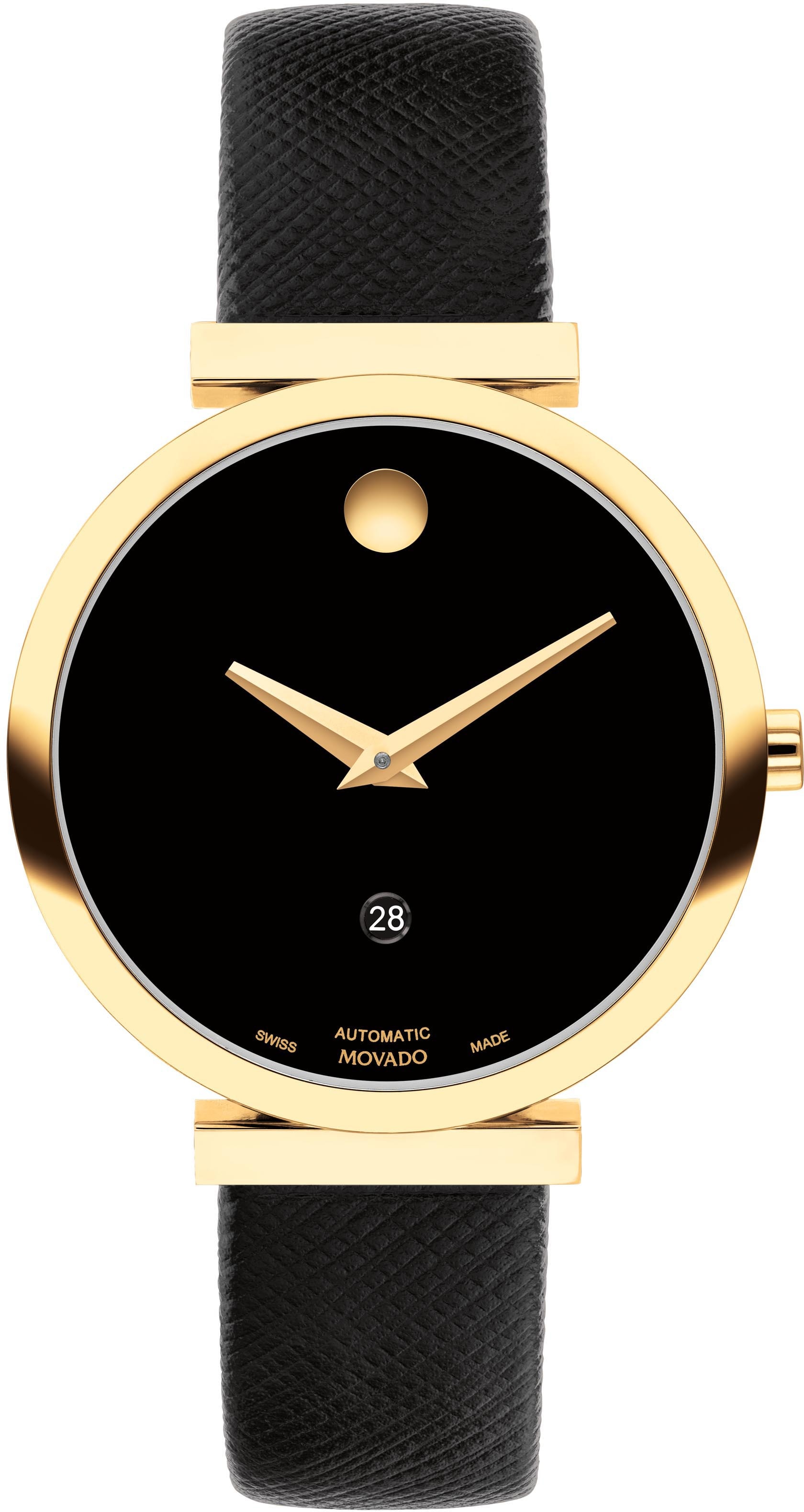 MOVADO Automatikuhr »MUSEUM Classic Automatic 32 mm, 0607676«, Armbanduhr, Damenuhr, mechanische Uhr, Swiss Made, Saphirglas