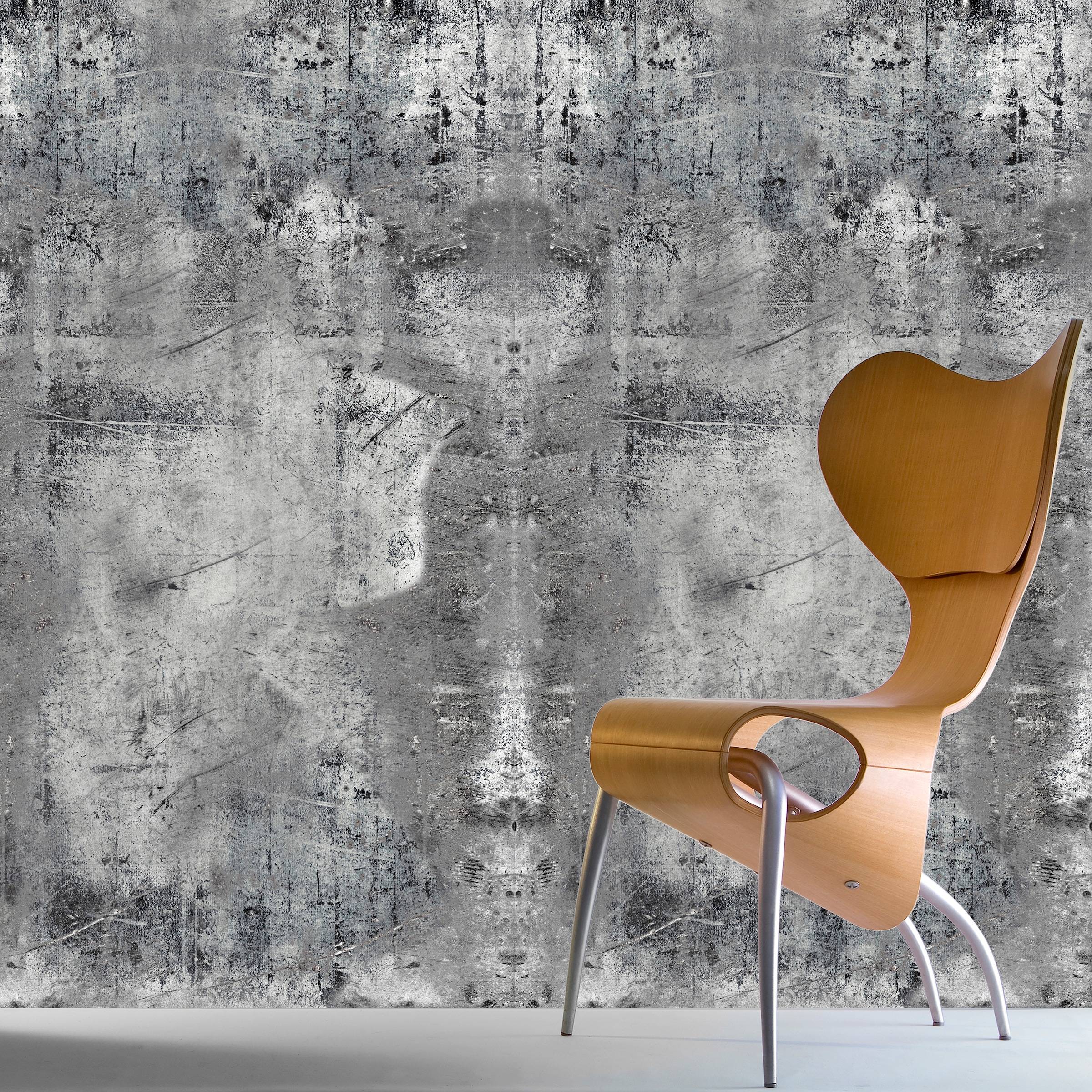 queence Vinyltapete »Grunge«, bedruckt-clean-unifarben-minimalistisch-Abriebeffekte-Steinoptik, 90x250cm, selbstklebend, kinderleichte Anbringung, Sticker