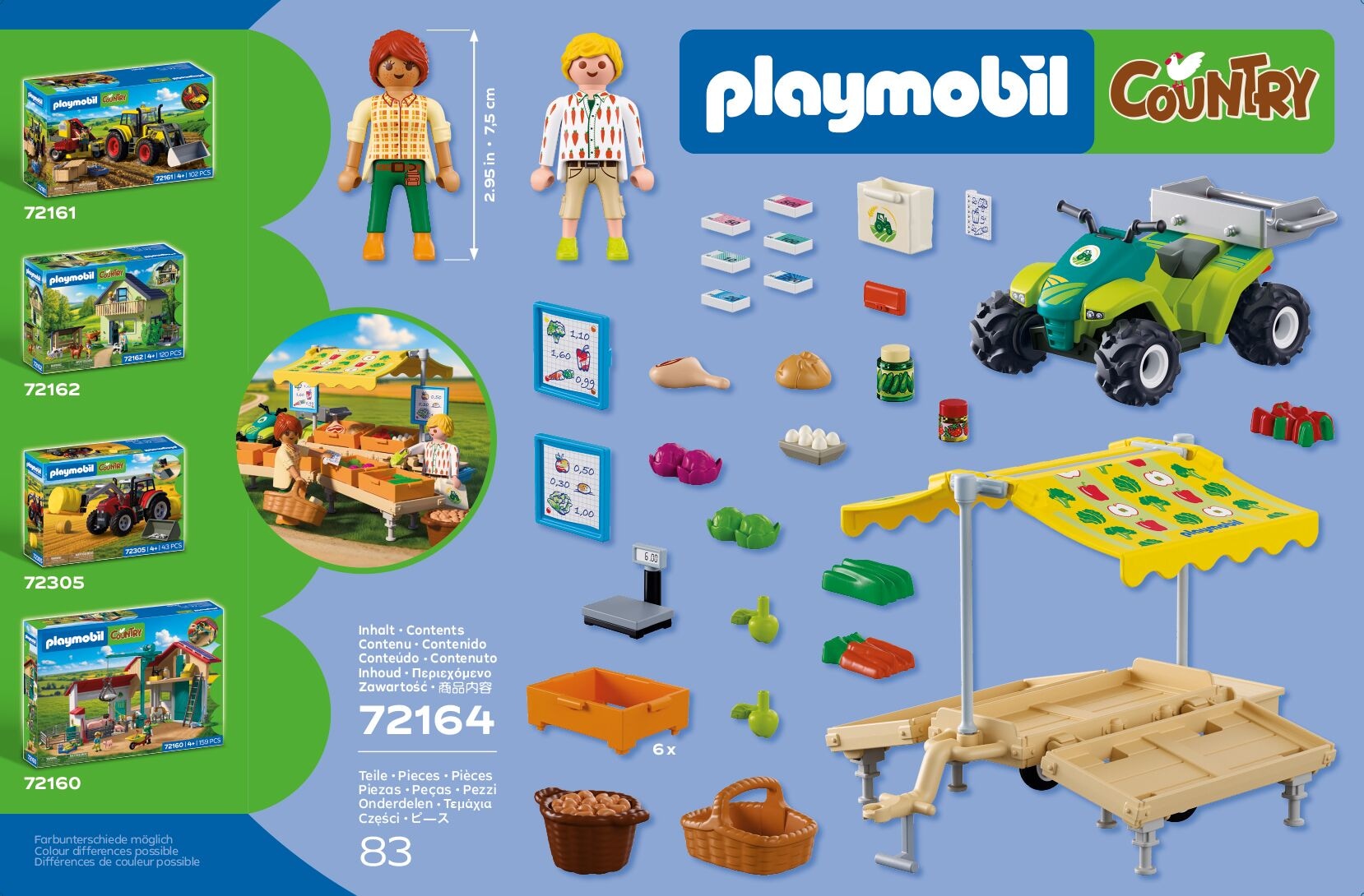 Playmobil® Konstruktions-Spielset »Marktstand (72164), Country« Made in Europe