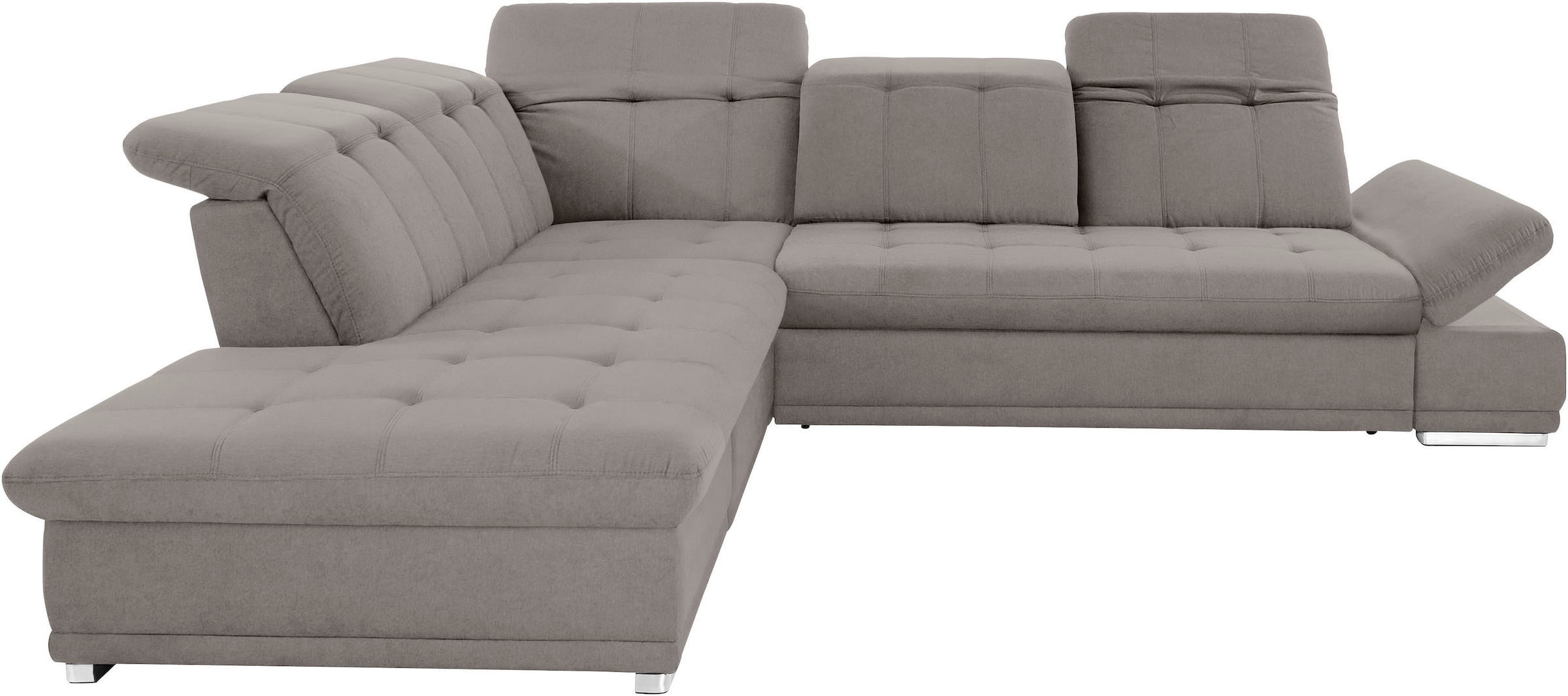 COTTA Ecksofa »Holiday L-Form mit Sitztiefen-, Armteil- und Kopfteilverstellung«, wahlweise mit Bettfunktion & Bettkasten