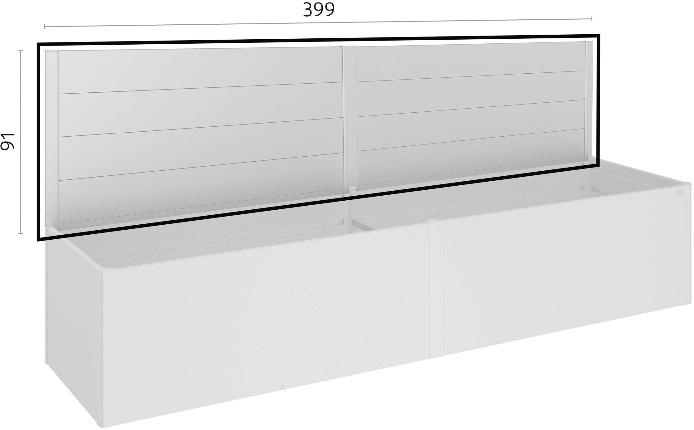 Biohort Sichtschutzelement »mit Acrylglas für Hochbeet 4x1«, aus Stahl