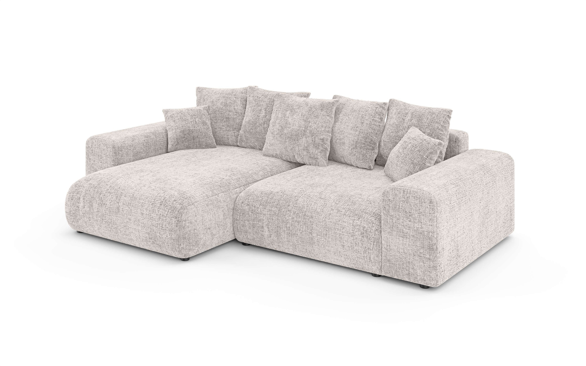 Home affaire Ecksofa »LAKESIDE mit Bettfunktion und Bettkasten, B/T/H 257/166/84 cm«, L-Form, Recamiere beidseitig montierbar, mit Wellenunterfederung