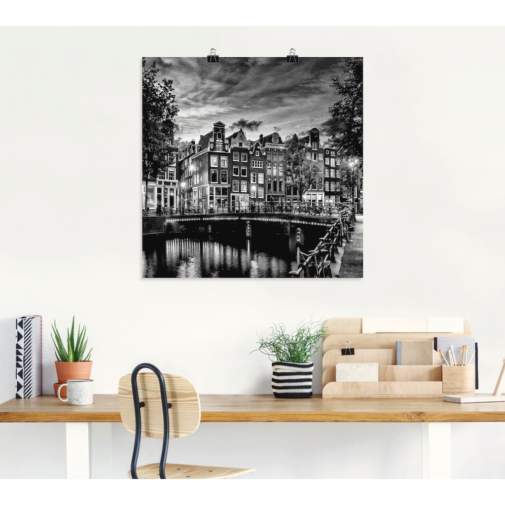 Artland Wandbild »Amsterdam Abendidylle«, Amsterdam, (1 St.)