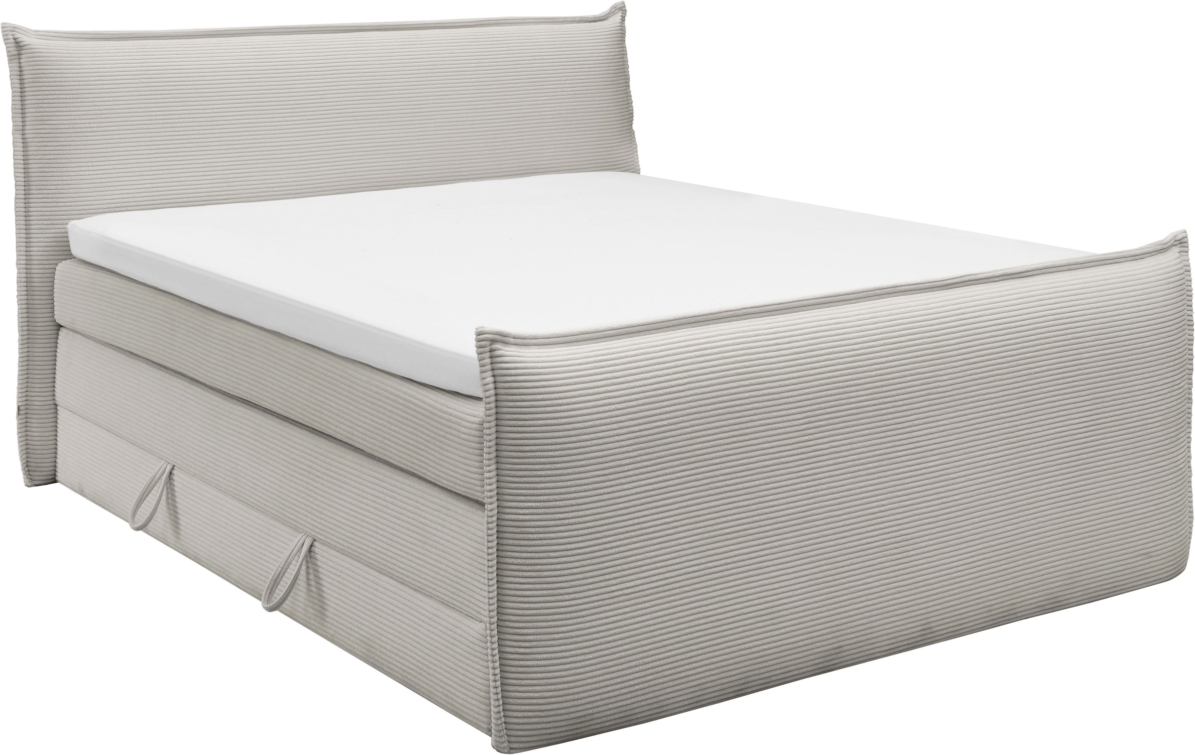set one by Musterring Boxspringbett »Florida« in modernem Cord-Bezug, mit B günstig online kaufen