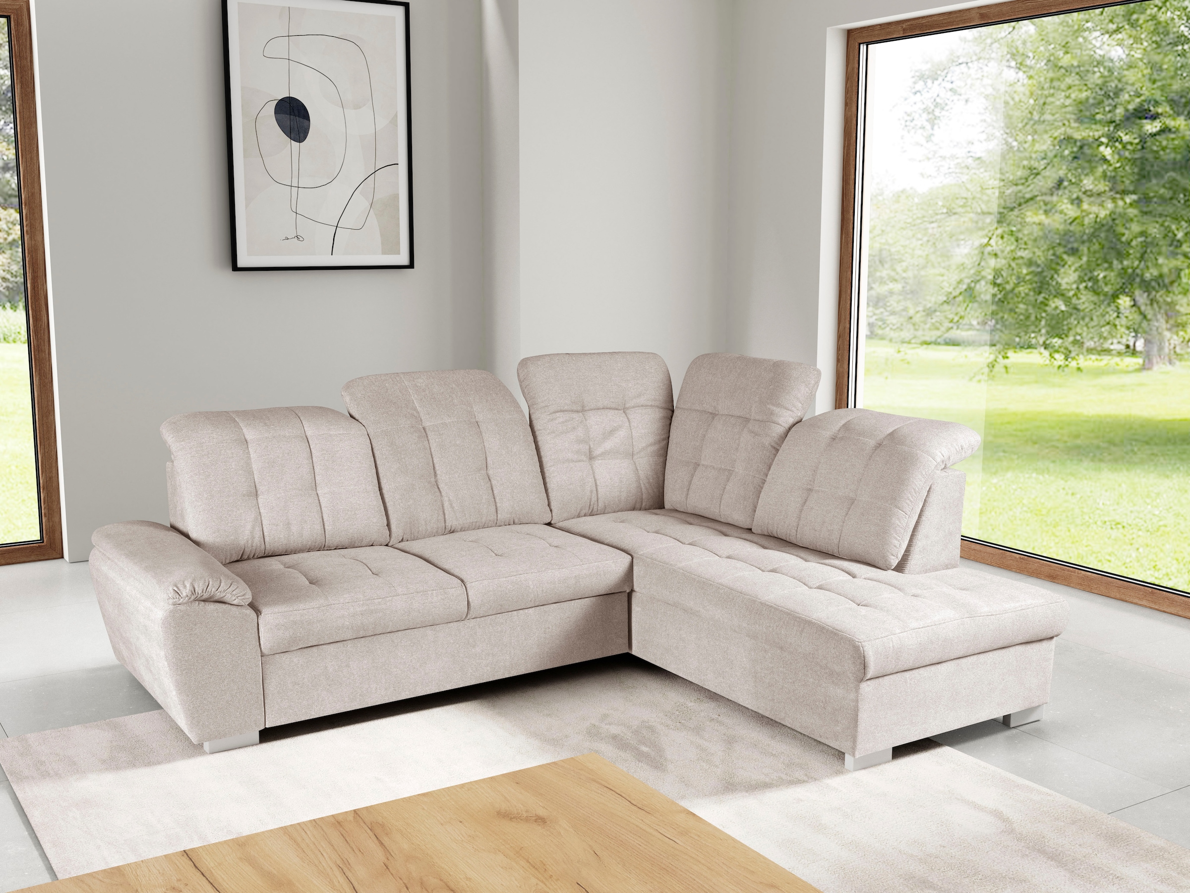 WERK2 Ecksofa »Brindisi, Multifunktion, bequem & komfortabel, Breite 263cm, günstig online kaufen