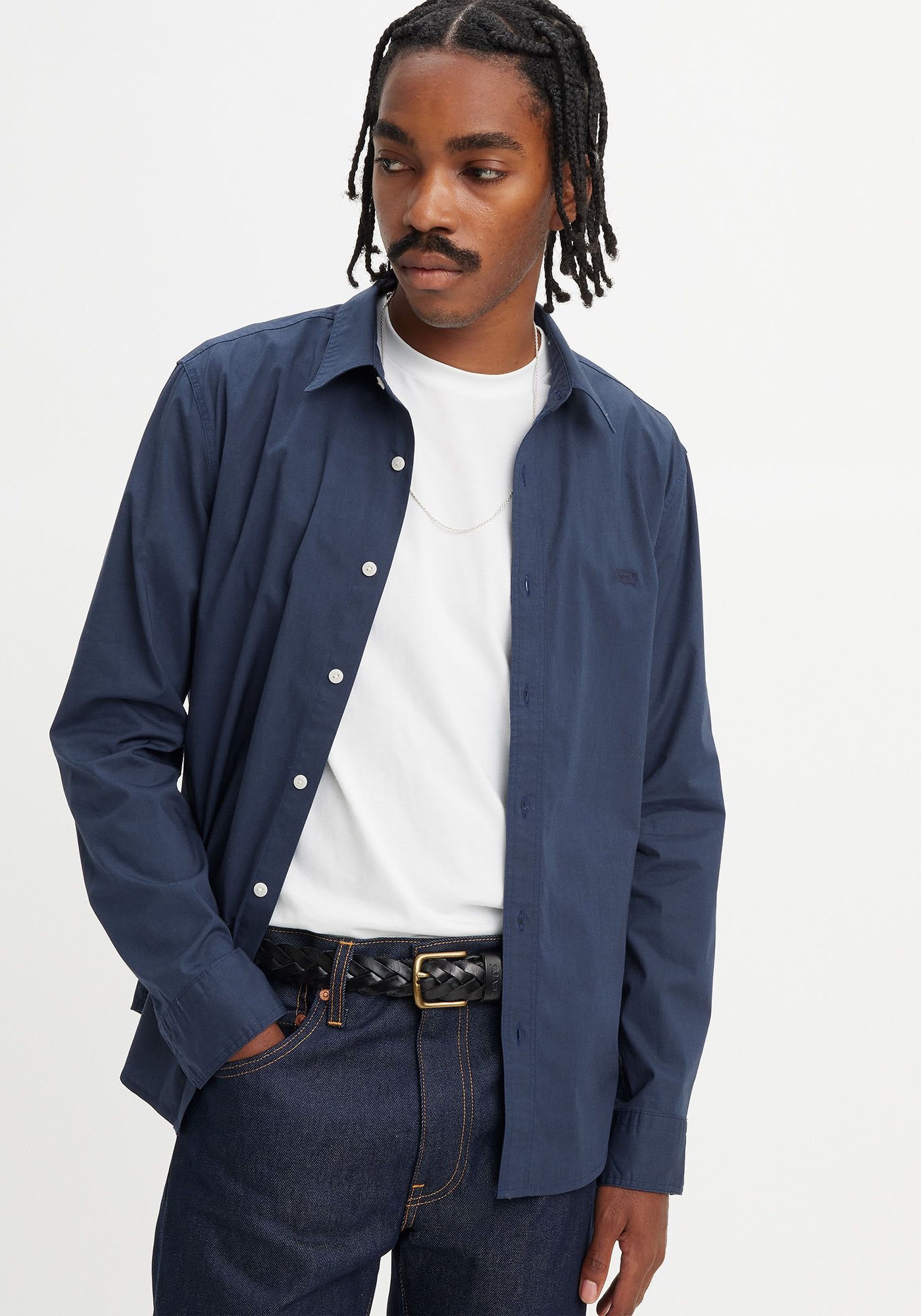 Levi's® Jeanshemd »BATTERY HM SHIRT SLIM«, mit Logobadge