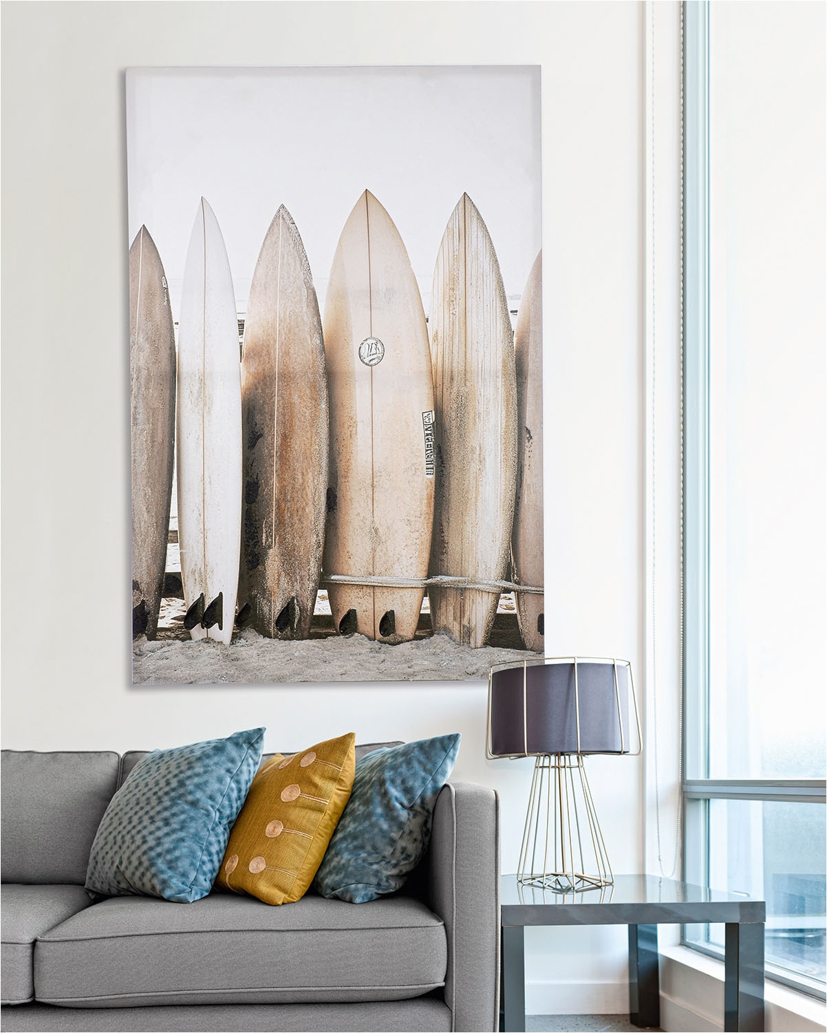 GILDE Metallbild »Bild rechteckig Surfbretter« Strandbilder 1 Stk. tlg.