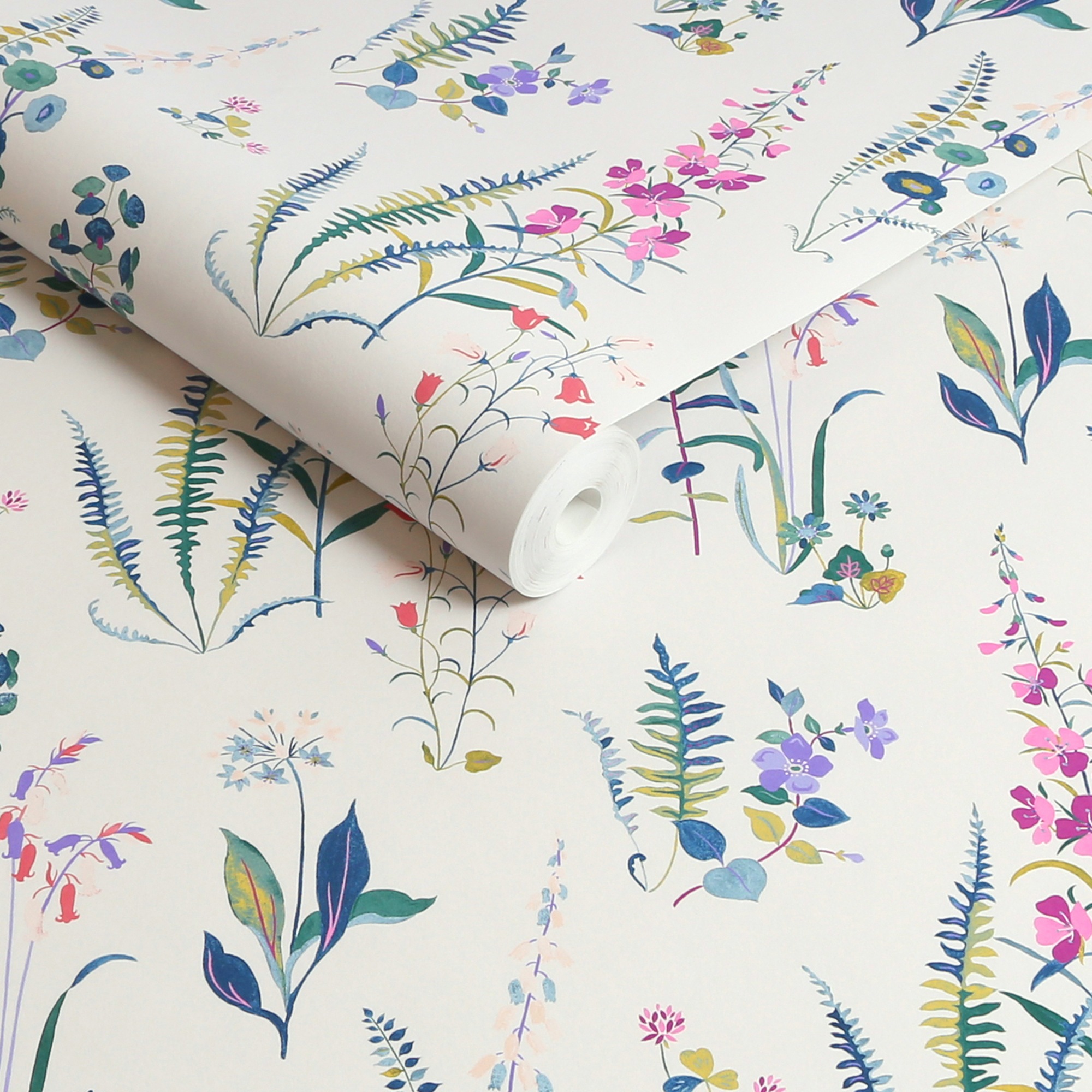 LAURA ASHLEY Vliestapete »Meadowvale Sprigs Violet« geblümt glatt 10mx52cm (ca. 5m2)