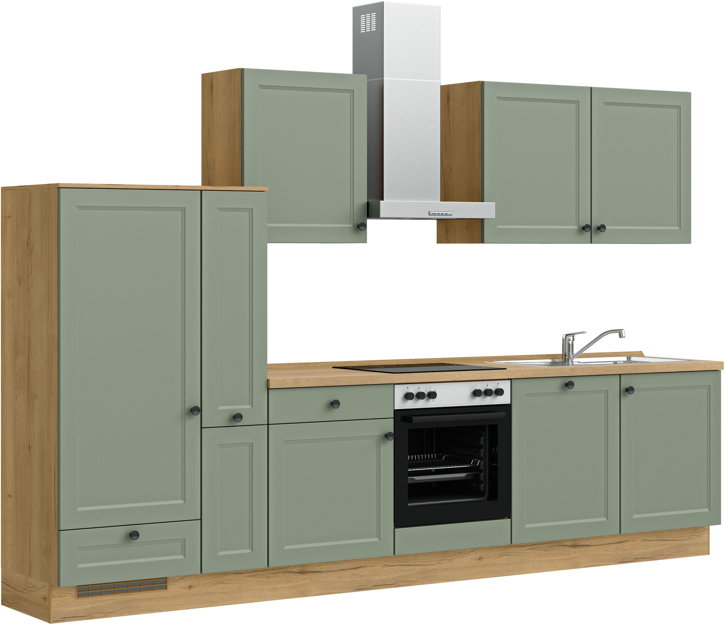 nobilia® Küchenzeile »"Cascada I"«, vormontiert, Ausrichtung wählbar, Breite 330 cm, wahlw. mit E-Geräten