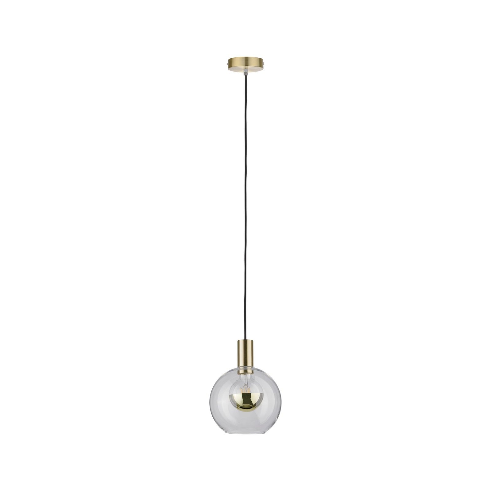 Paulmann Pendelleuchte »Neordic Esben max. 1x20W Klar/Messing gebürstet 230V Glas/Metall«, 1 flammig, Leuchtmittel E27 | ohne Leuchtmittel, E27