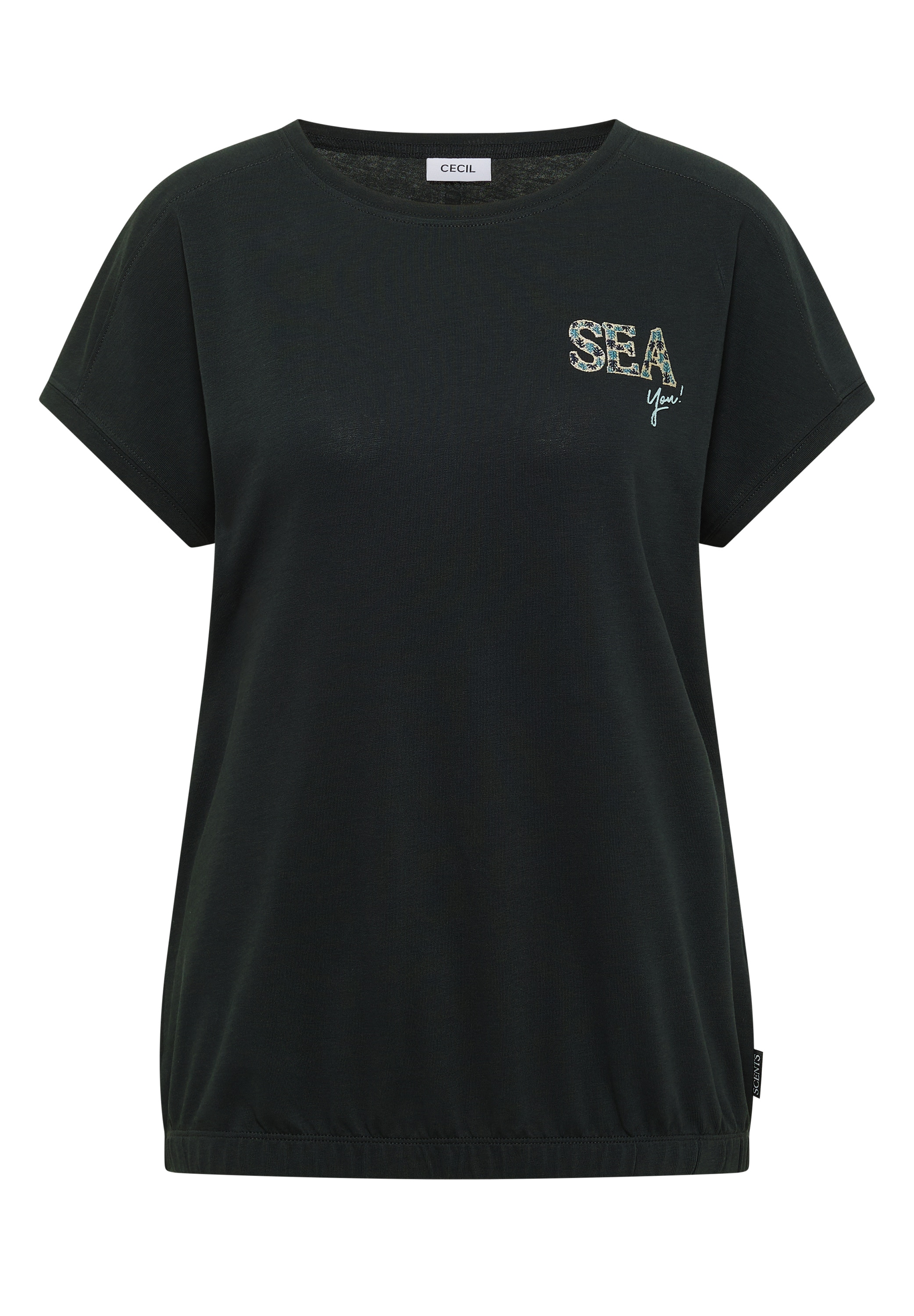 Cecil Kurzarmshirt Sommershirt mit Rundhals und Embroidery