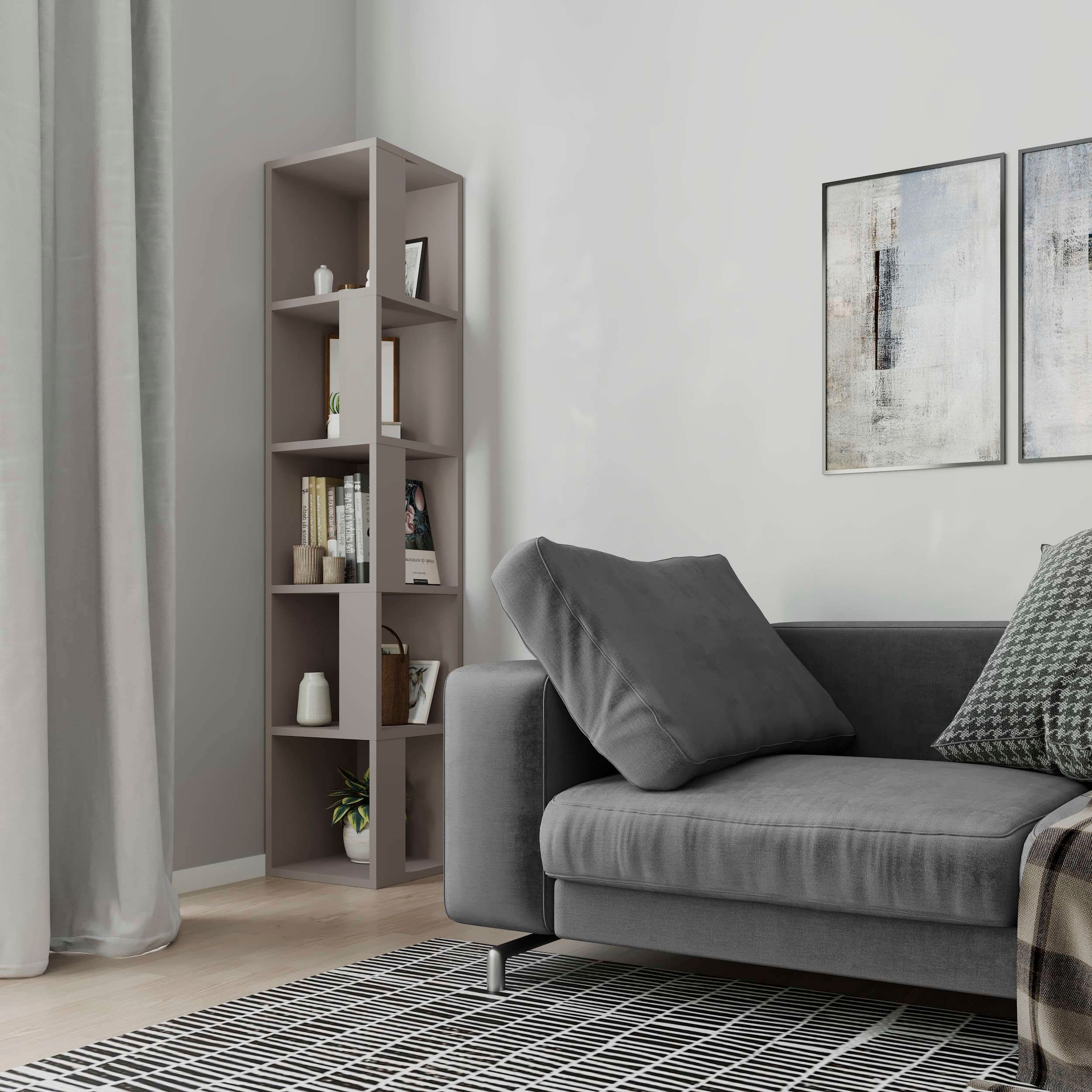 Decortie Bücherregal »Piano Bücherregal«, (Packung), Leichte Montage, Lagerung, Platzsparend