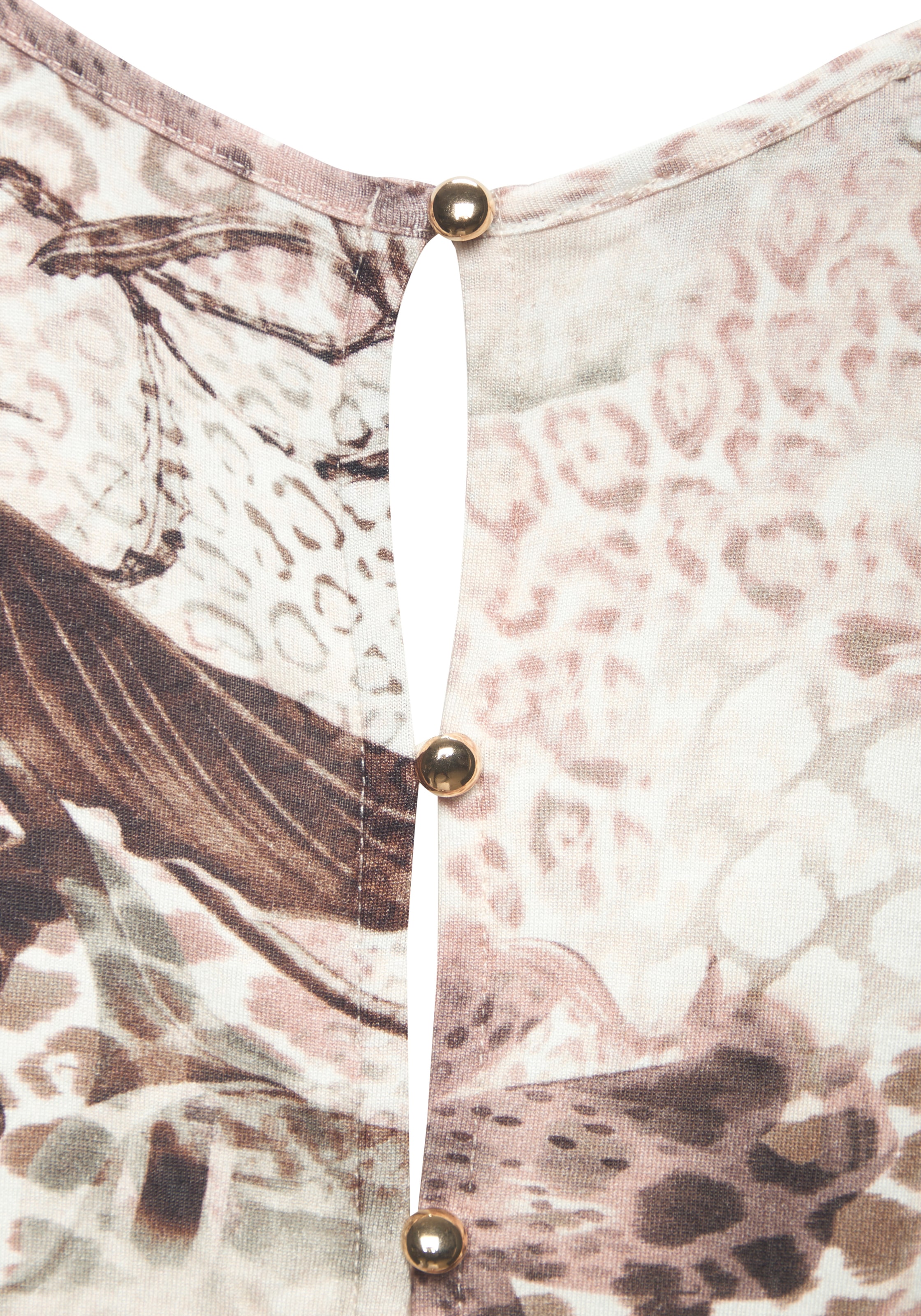 LASCANA Maxikleid leichtes Sommerkleid mit Alloverprint, fließendes Strandkleid