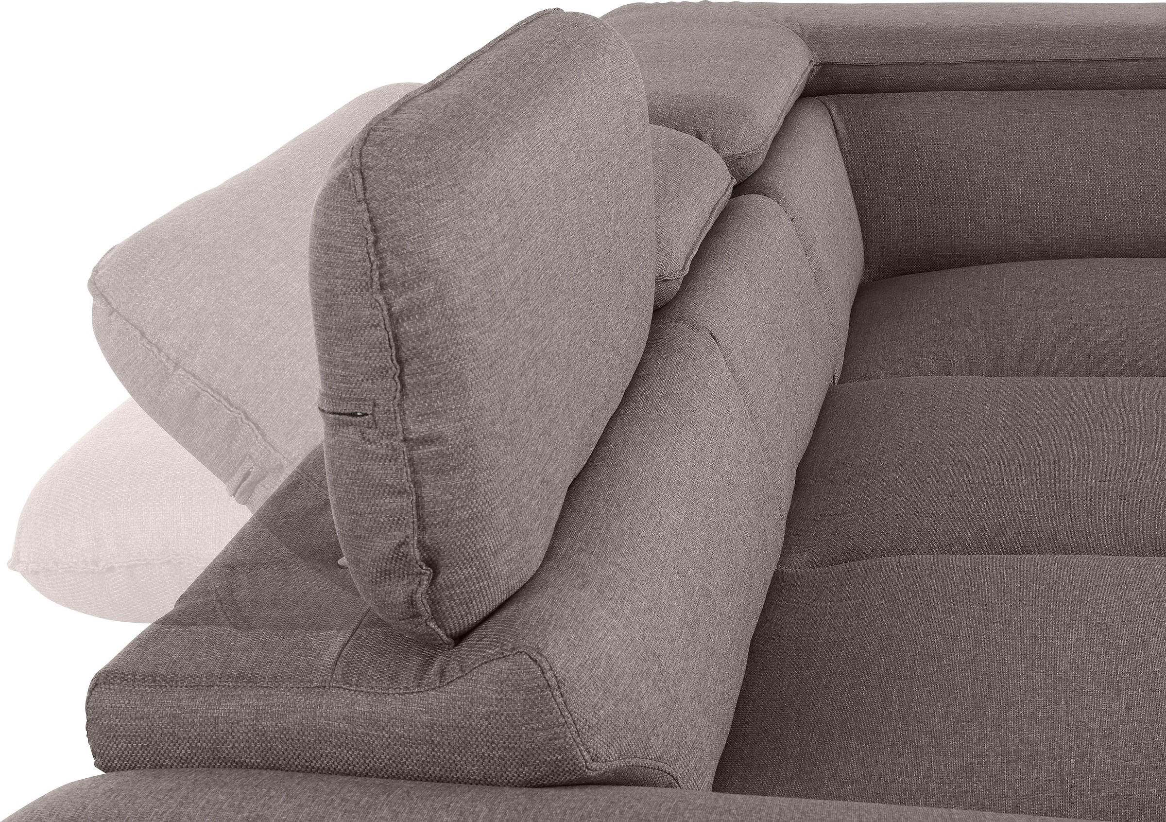 COTTA Polstergarnitur »Driver L-Form«, (Set, 2 tlg.), Set bestehend aus: Ecksofa mit Kopfteilverstellung & Hocker