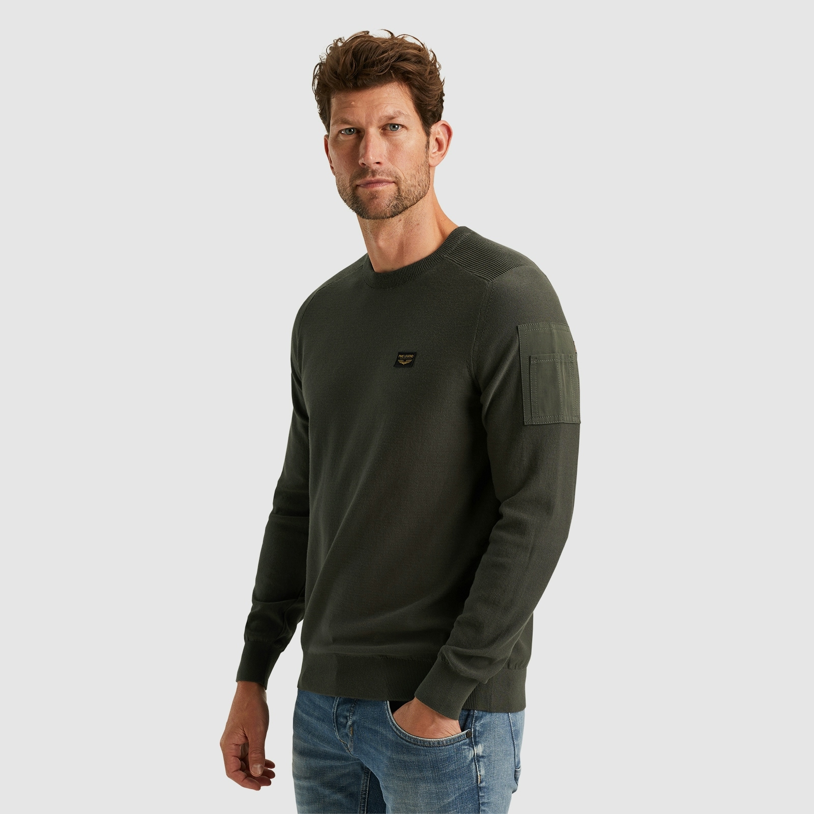 PME LEGEND Rundhalspullover »American classic Buckley knit«