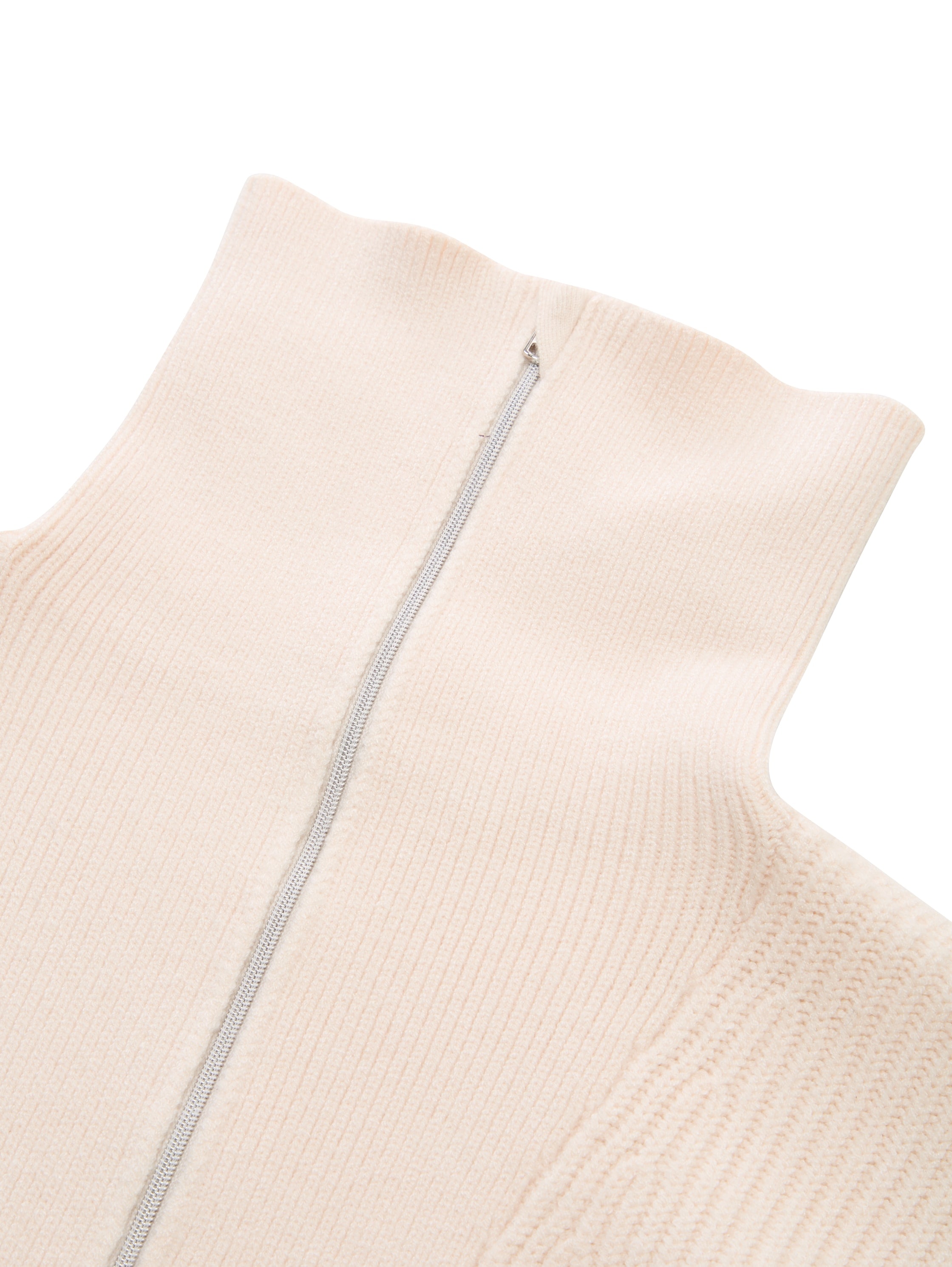 TOM TAILOR Strickpullover kurz, mit Zipper und Schlauchkragen