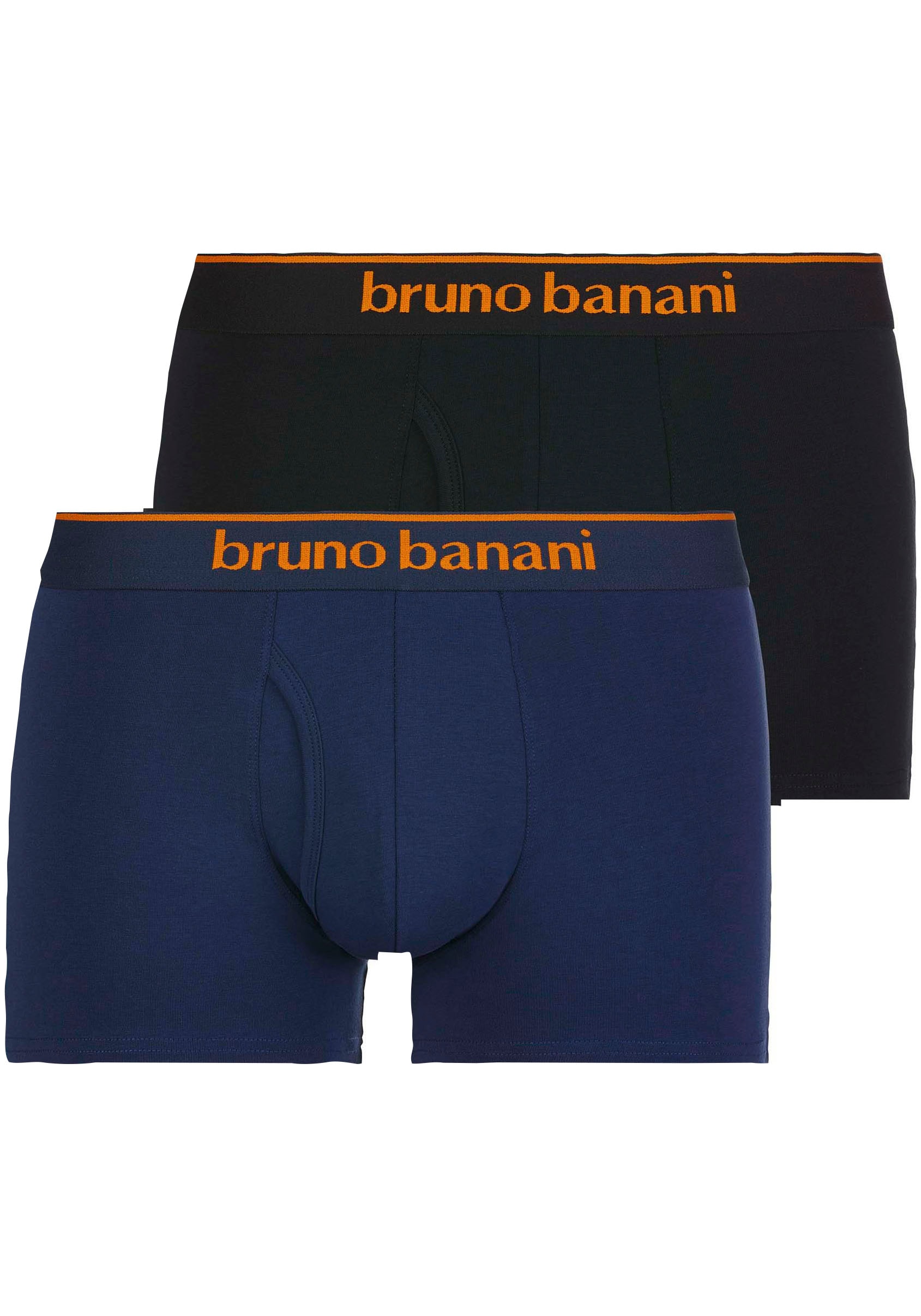 Bruno Banani Boxershorts »Short 2Pack Quick Access«, (2er Pack), Kontrastfarbene Details