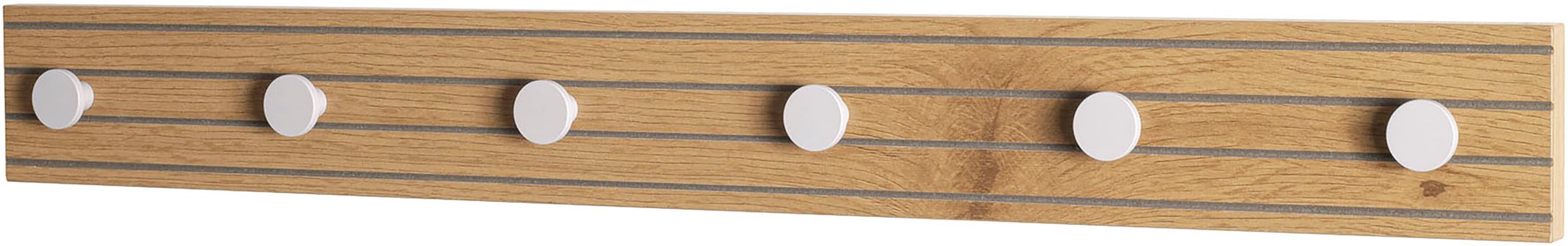 HAKU Wandgarderobe »Flurgarderobe, Garderobe, Garderobenhaken, Garderobenleiste,« 1 Stk. tlg. rechteckig - aus MDF Braun - B/T/H 80/4/9 cm
