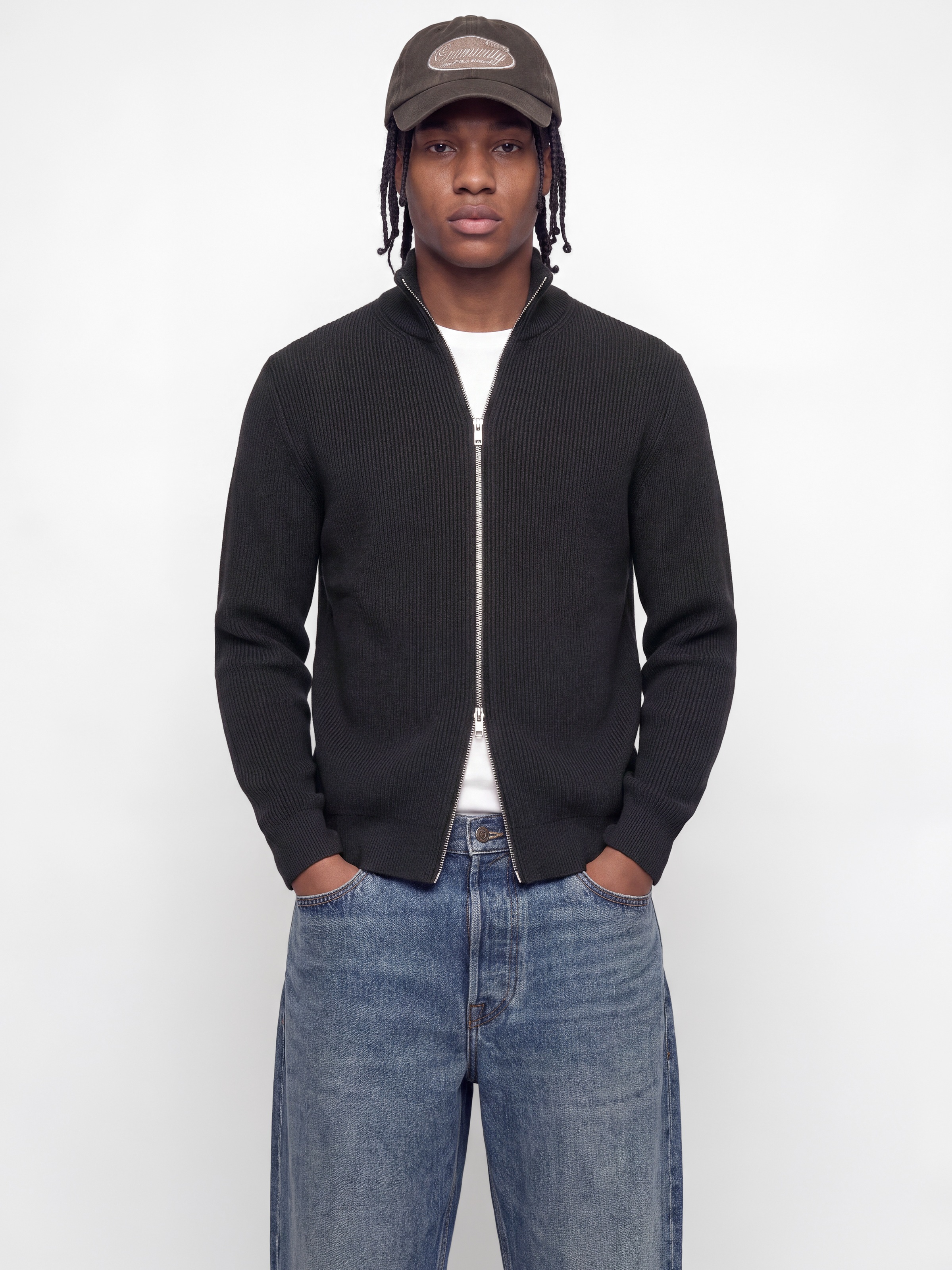 Jack & Jones Strickjacke »JJEPERFECT RIB KNIT FULL ZIP CARDIGAN SN« Baumwollmischung, mit Reißverschluss