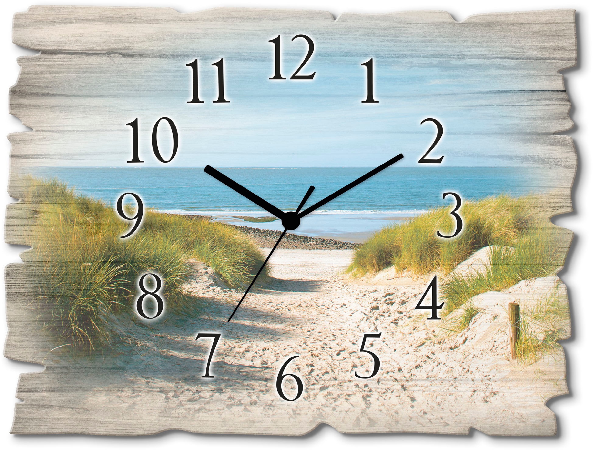 Artland Wanduhr »Strand mit Sanddünen und Weg zur See« wahlweise mit Quarz- oder Funkuhrwerk, lautlos ohne Tickgeräusche