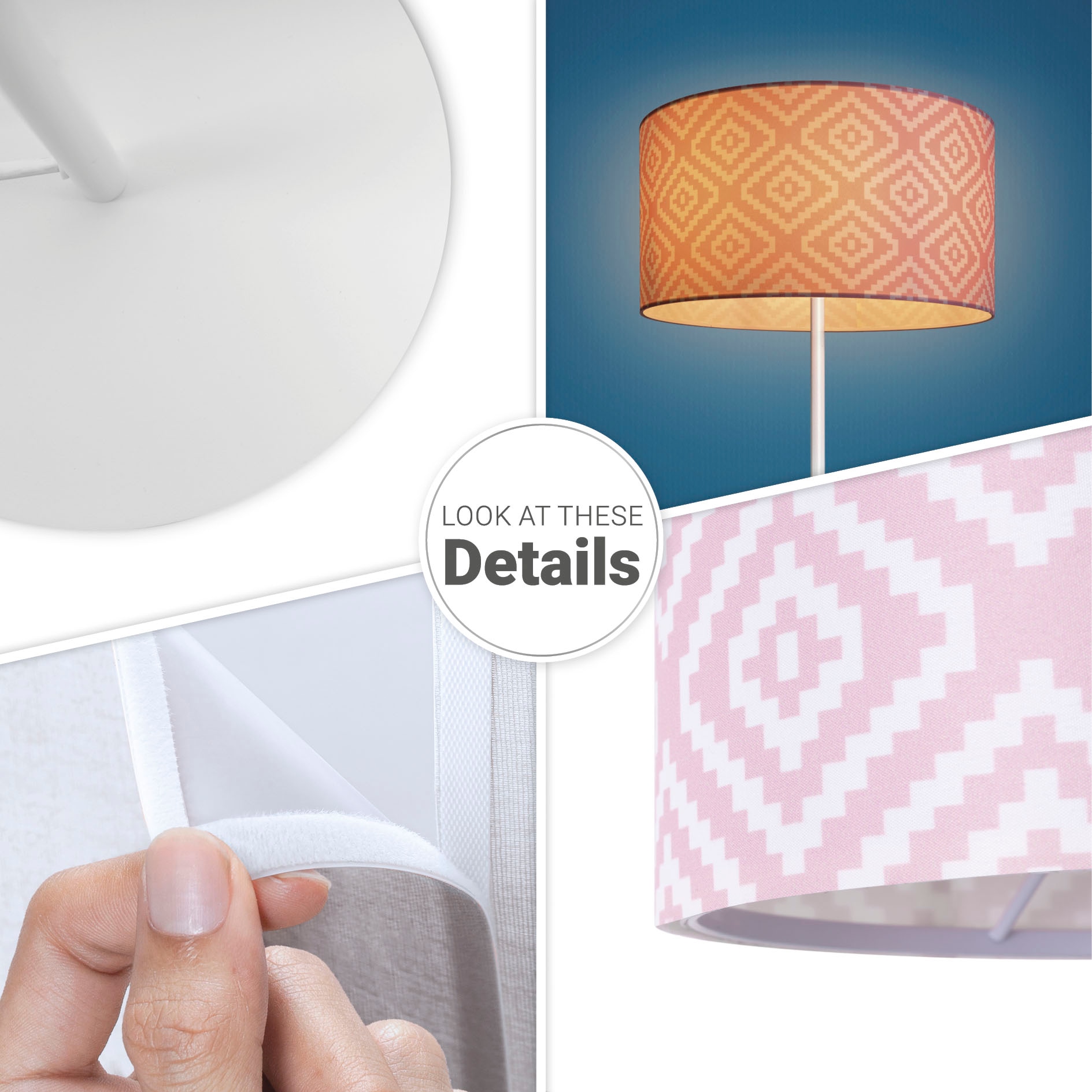 Paco Home Stehlampe »Luca Stella«, Leuchtmittel E27 | ohne Leuchtmittel, Standleuchte Stoff Lampenschirm Retro Vintage E27 Textilschirm