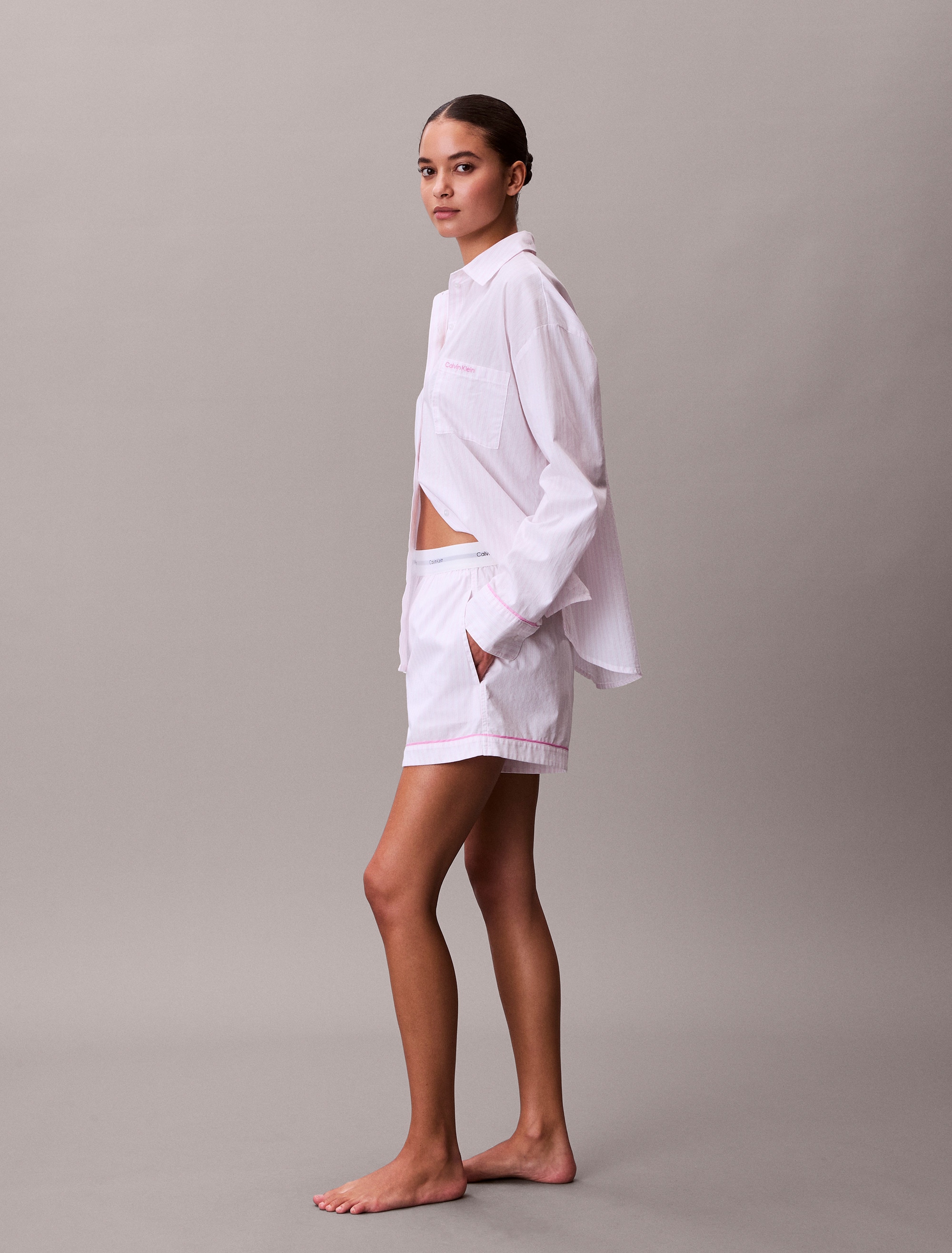 Calvin Klein Underwear Schlafshorts »V DAY POPLIN SHORT«  Mit elastischem Bund