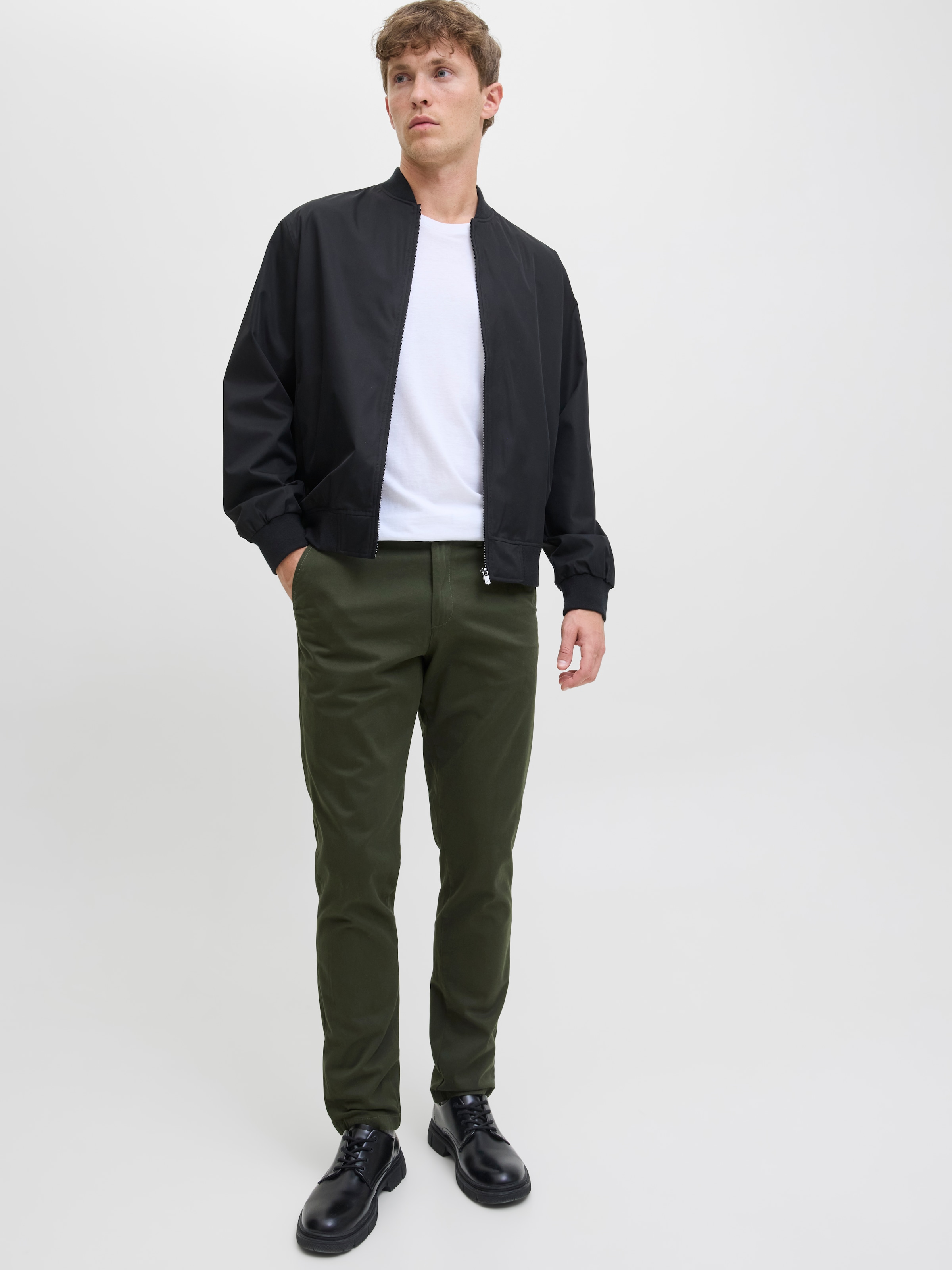 Jack & Jones Chinos »JPSTMARCO mit Stretchkomfort und schmalem Bein«, mit Reißverschluss