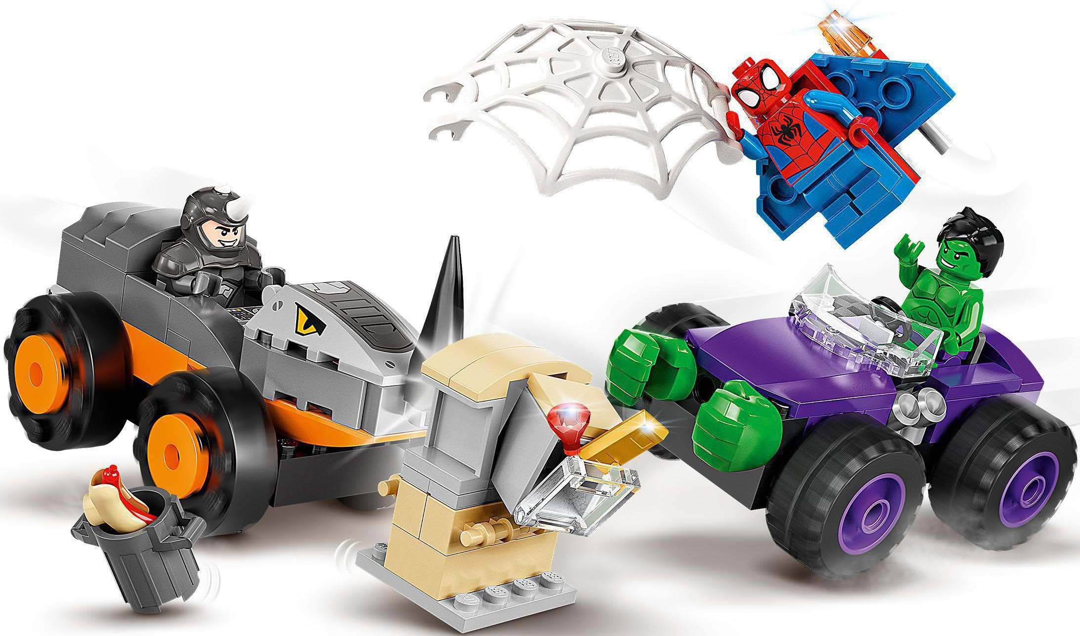 LEGO® Konstruktionsspielsteine »Hulks und Rhinos Truck-Duell (10782), LEGO® Marvel«, (110 St.)