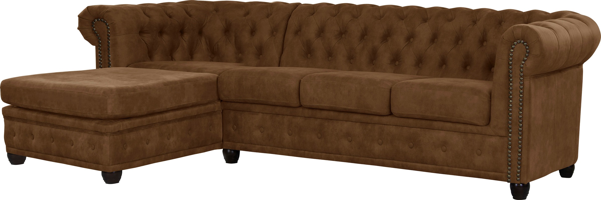 Home affaire Chesterfield-Sofa »Rysum L-Form«, Chesterfield-Optik mit Ottom günstig online kaufen