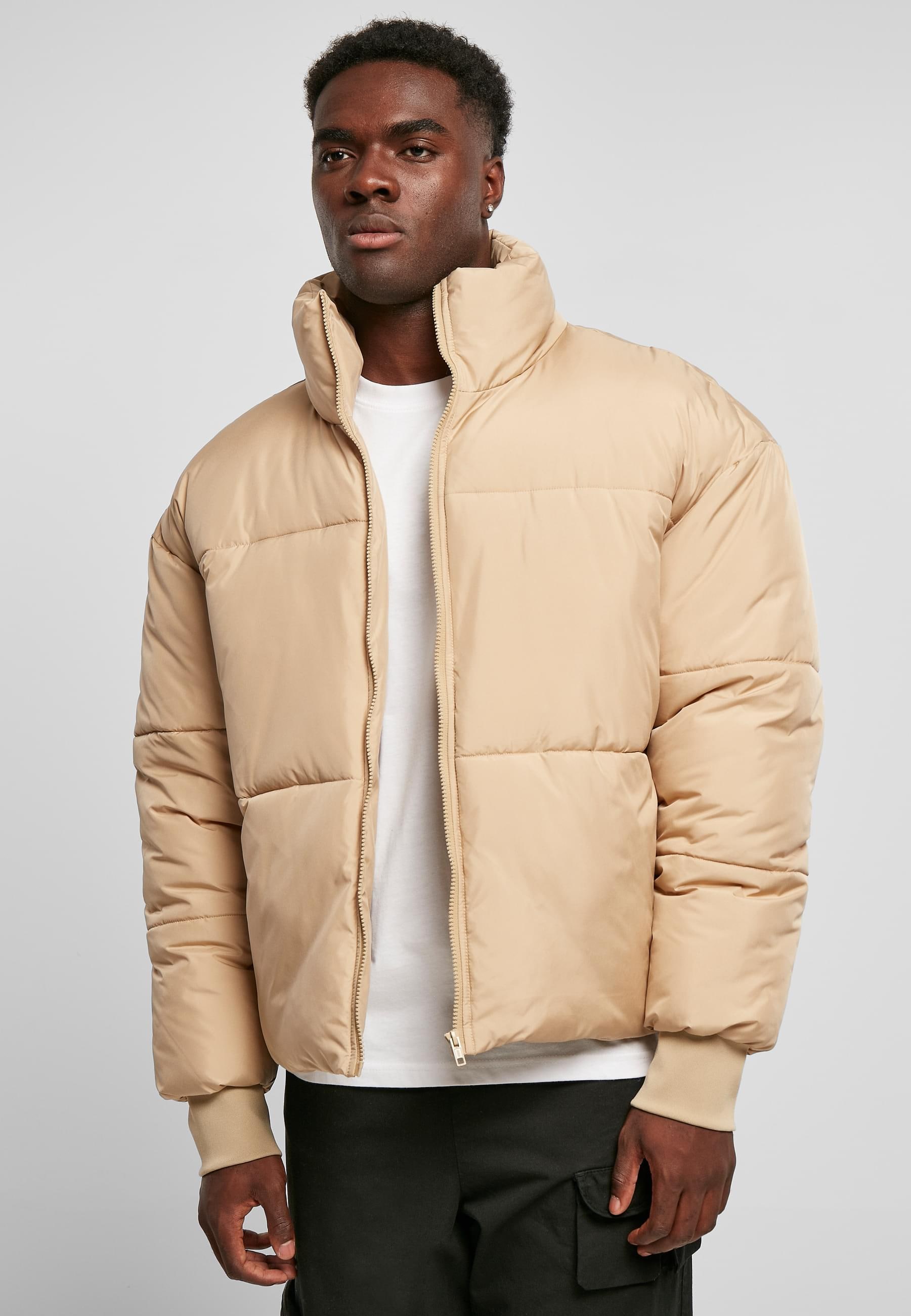 URBAN CLASSICS Winterjacke »Urban Classics Herren Short Big Puffer Jacket« 1 Stk. tlg. ohne Kapuze