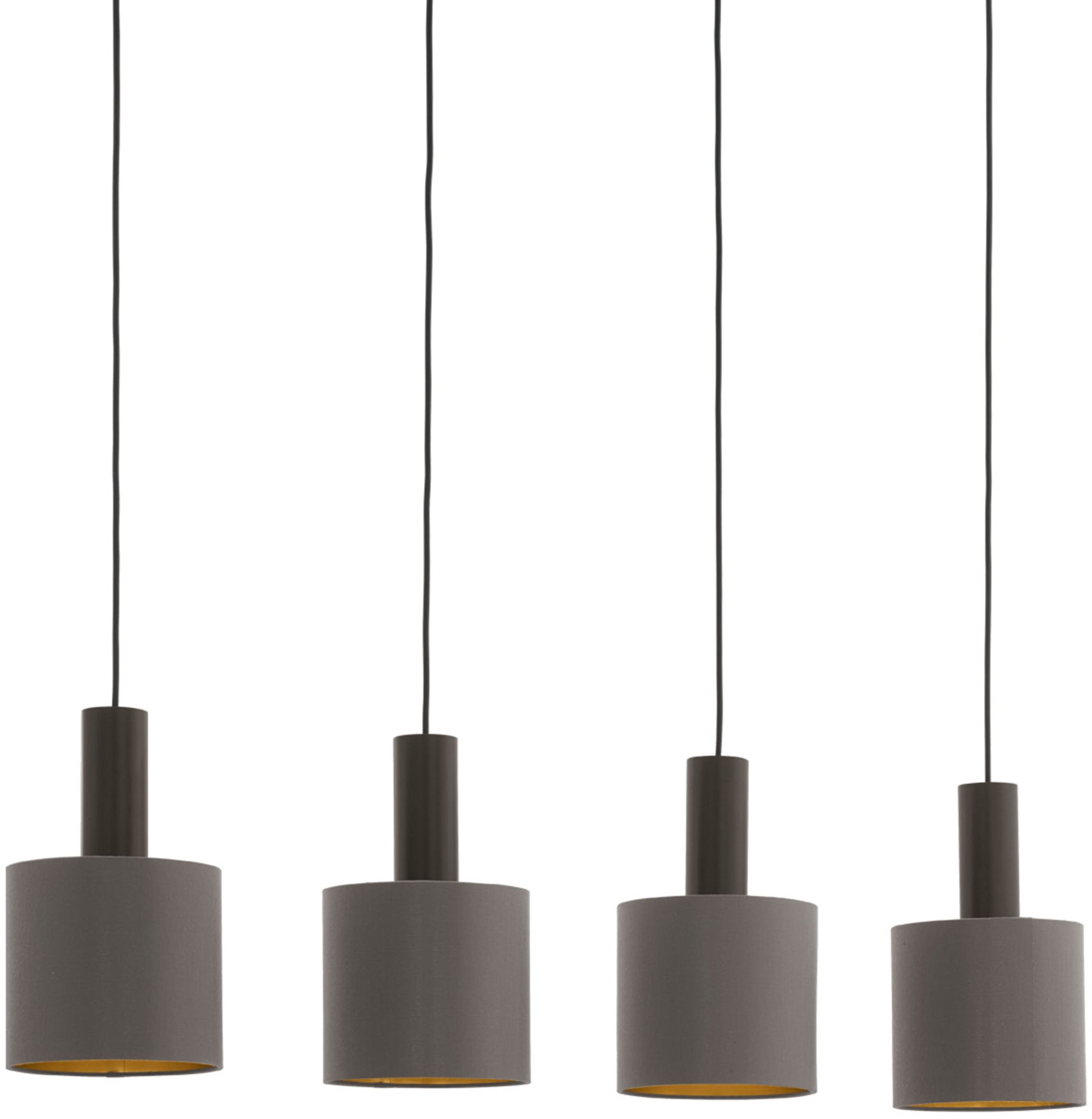 EGLO Hängeleuchte »CONCESSA 1 Pendellampe, Stahl, Textil, E27, IP20, Esstis günstig online kaufen