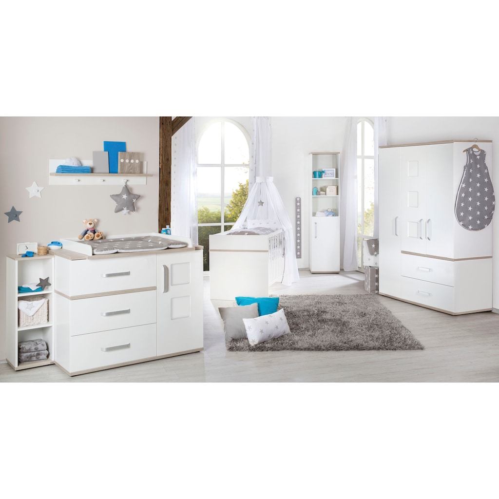 roba® Babyzimmer-Komplettset »Moritz«, (Set, 3 St., Kinderbett, Wickelkommode, Kleiderschrank)