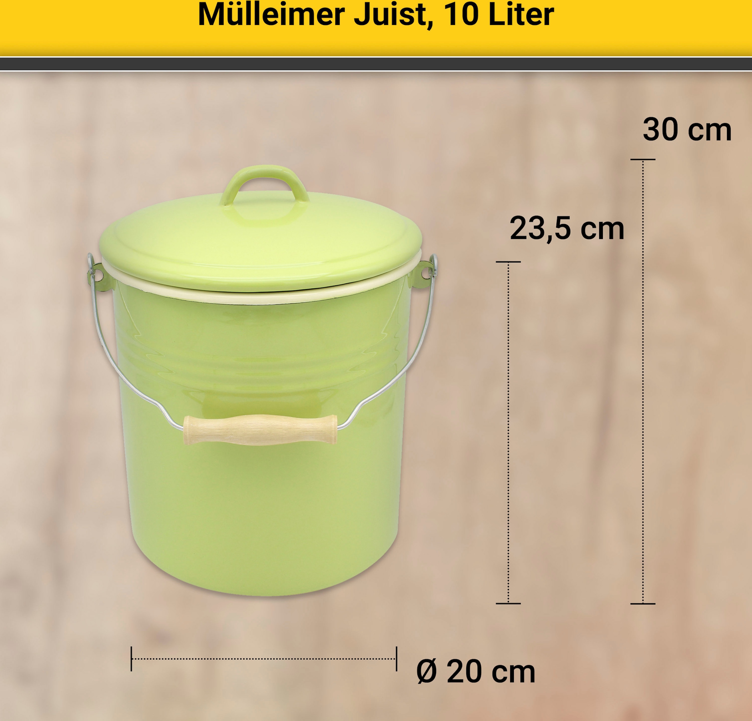 Krüger Mülleimer, schnitt- / kratzfeste Oberfläche, bakterienabweisend, extrem langlebig
