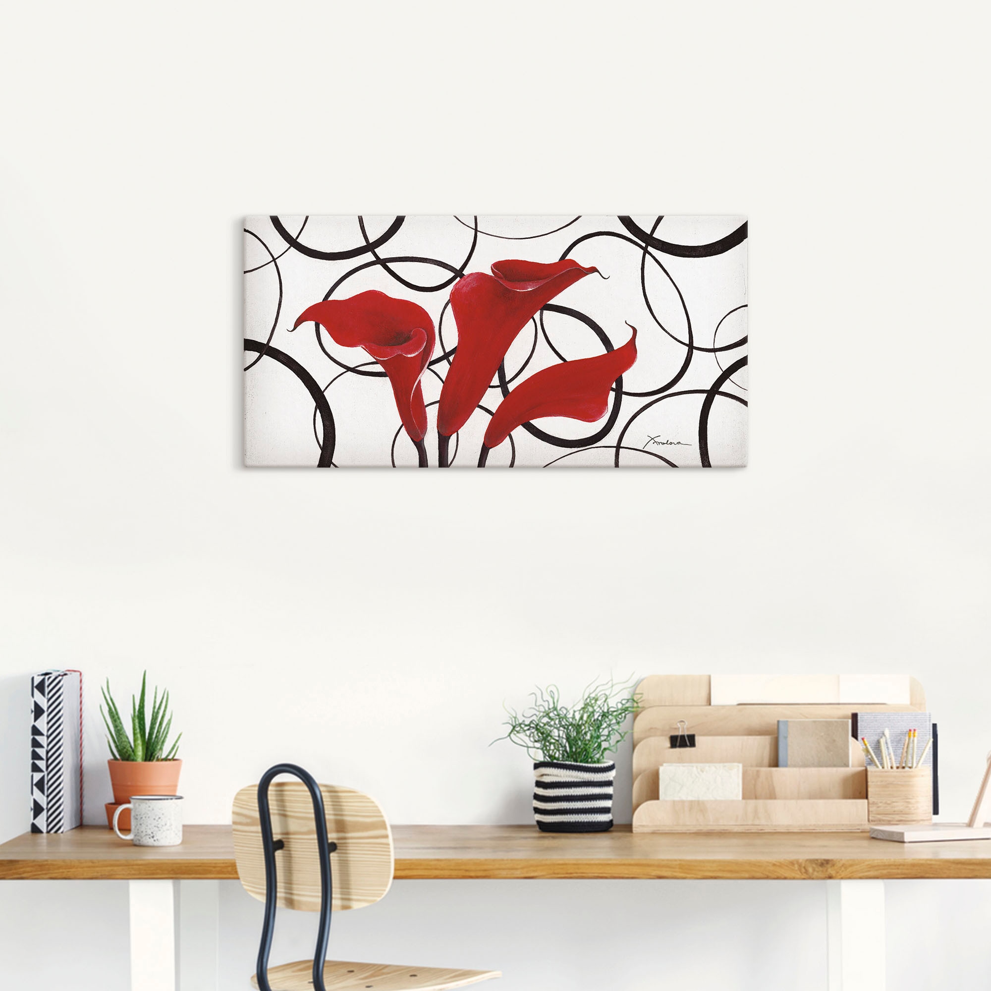 Artland Wandbild »Callas«, Blumen, (1 St.), als Leinwandbild, Wandaufkleber in verschied. Größen