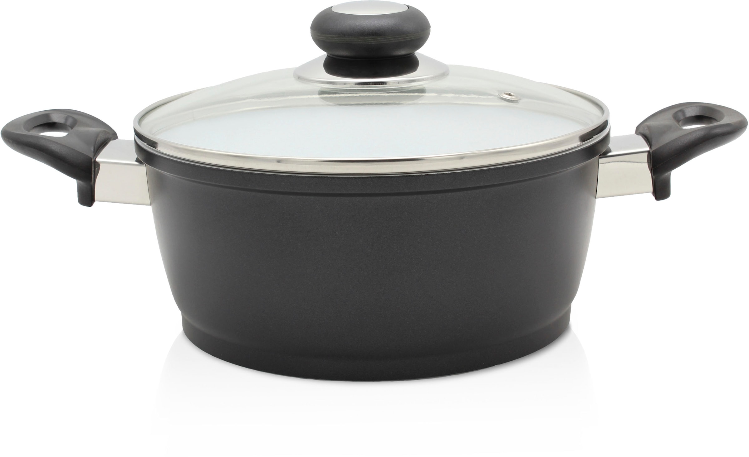Krüger Fleischtopf »Aluguss Topf mit Glasdeckel Oslo«, Aluminiumguss, (1 tl günstig online kaufen