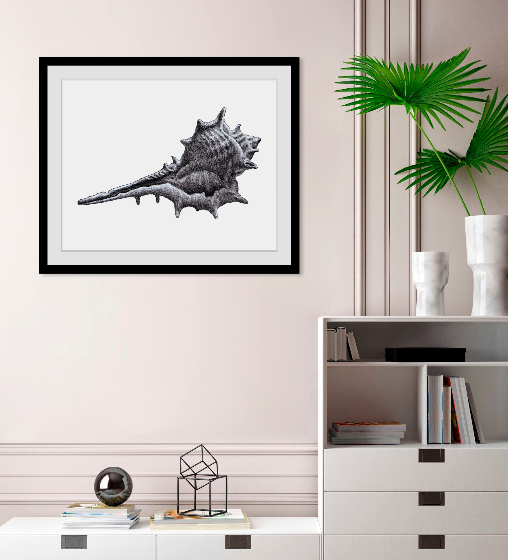 queence Bild »Lasse«, Schwarz-Weiß-Wassertiere-Kunst, (1 St.), HD Premium P günstig online kaufen